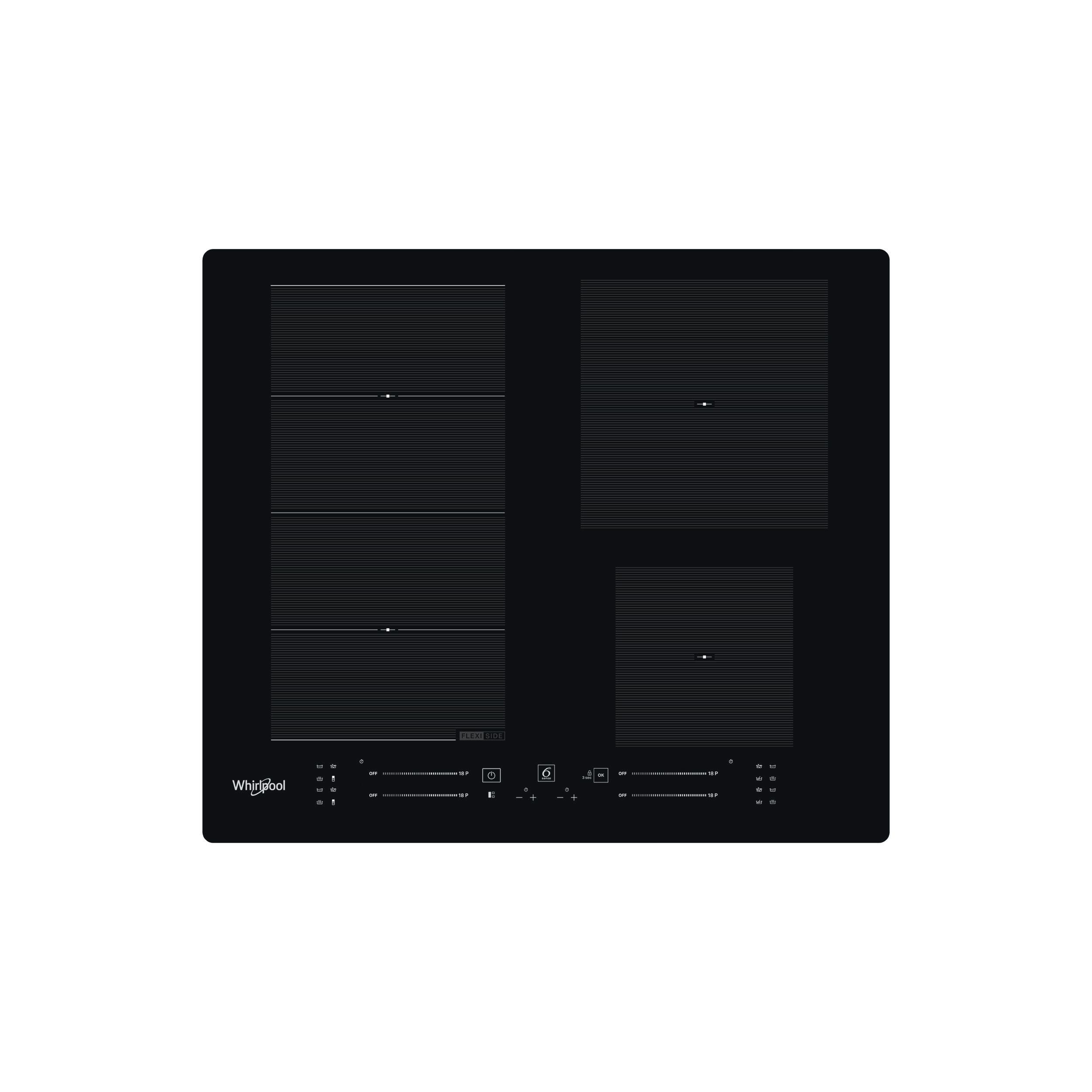 Whirlpool Koketopp WF S0160 NE Svart Induction vitroceramic Frontal