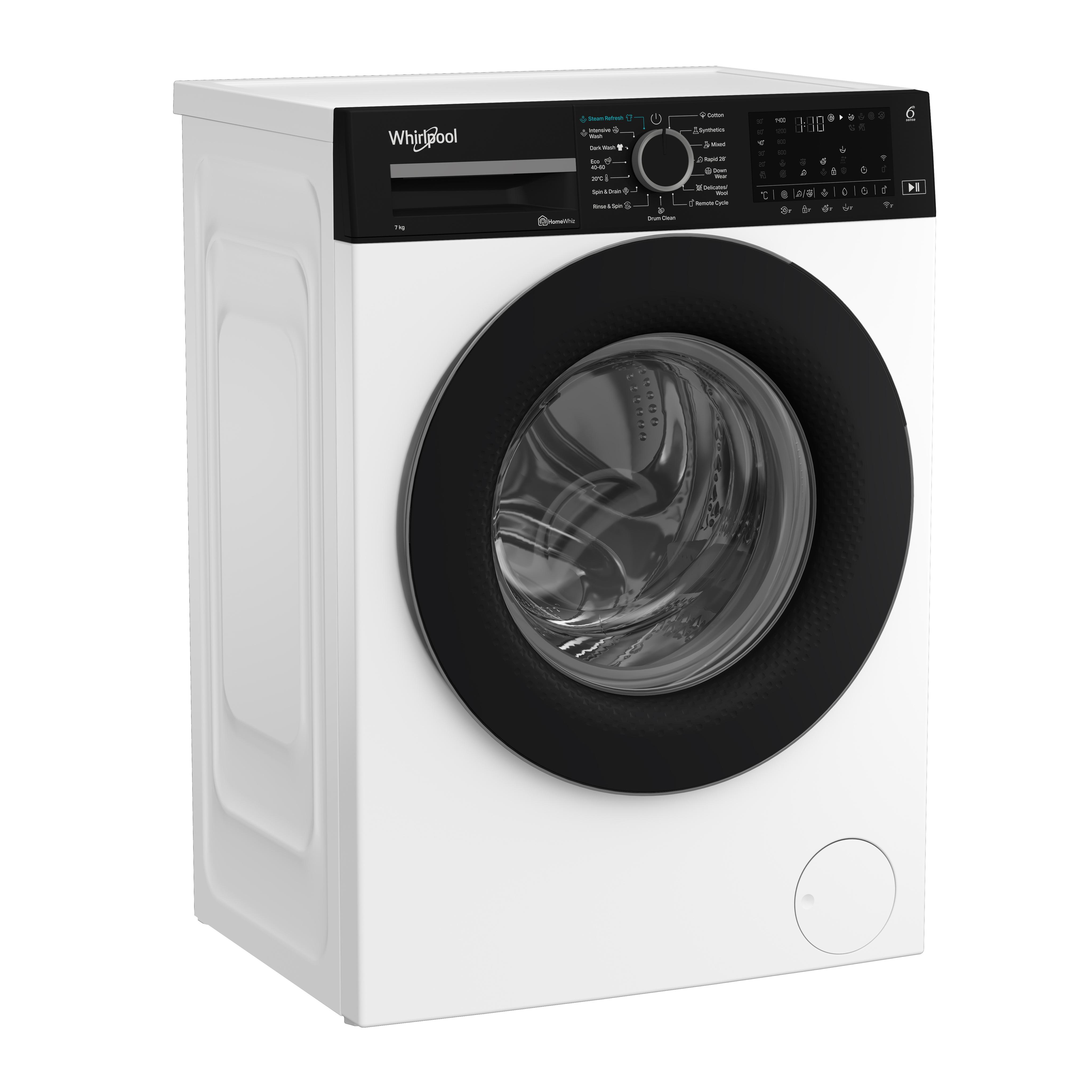 Whirlpool Maşină de spălat rufe Independent WAM 764WKB EE Alb Încărcare frontală A Perspective