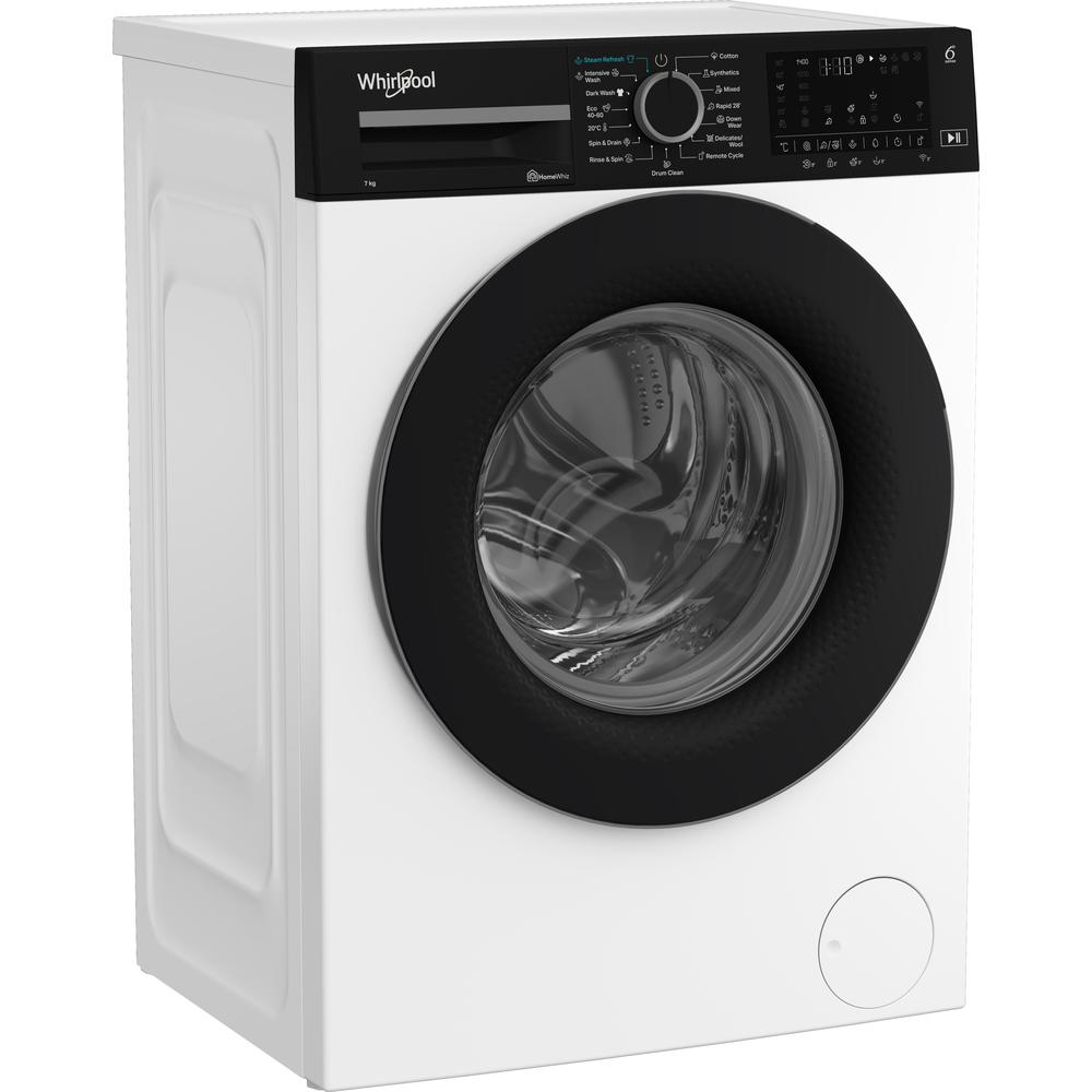 Whirlpool Washing machine Samostojeći WAM 764WKB EE Bela Prednje punjenje A Perspective