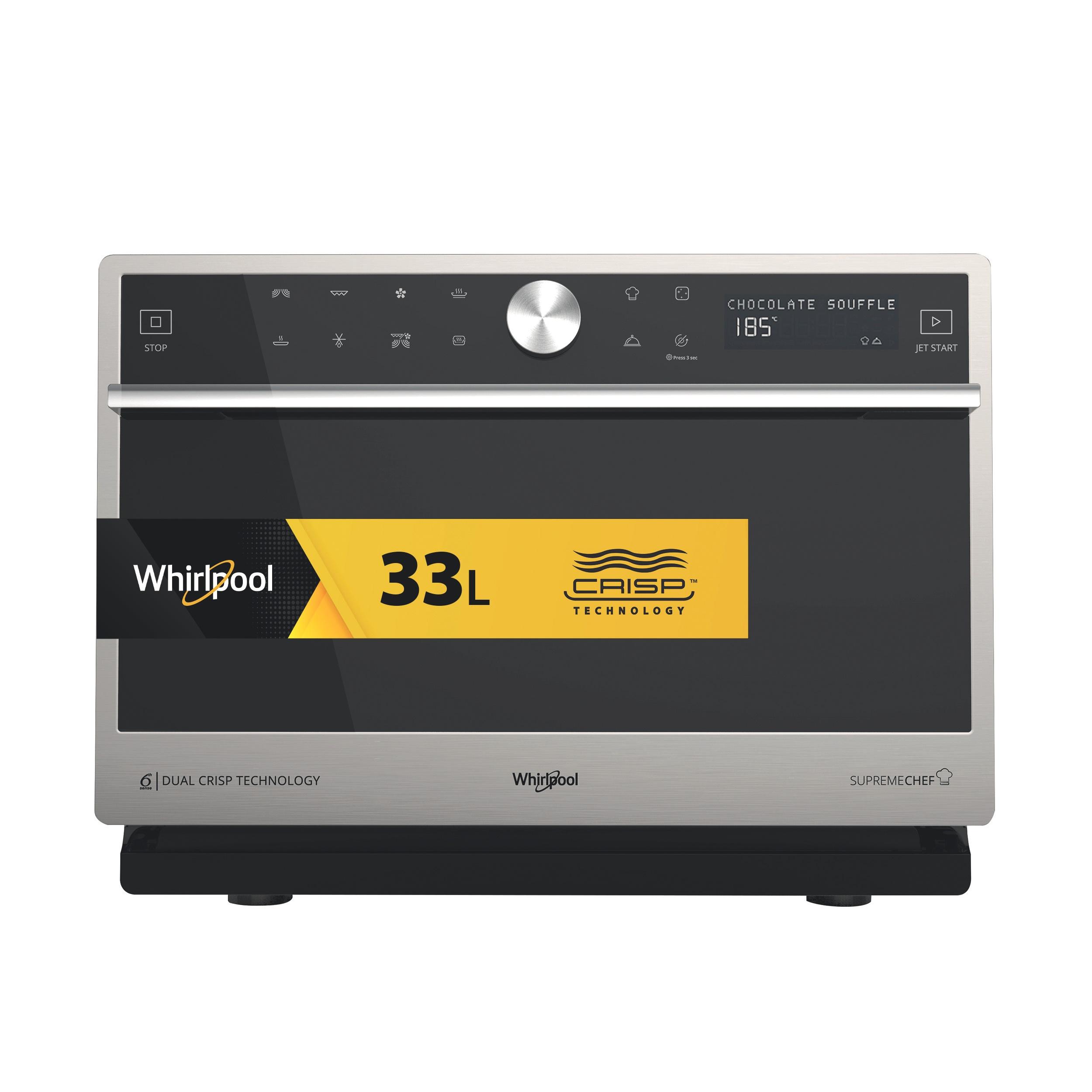 Whirlpool Mikrovlnná rúra Voľne stojace MWSC 9133 SX Nerez Elektronické 33 Mikrovlny kombi 1000 Hero image