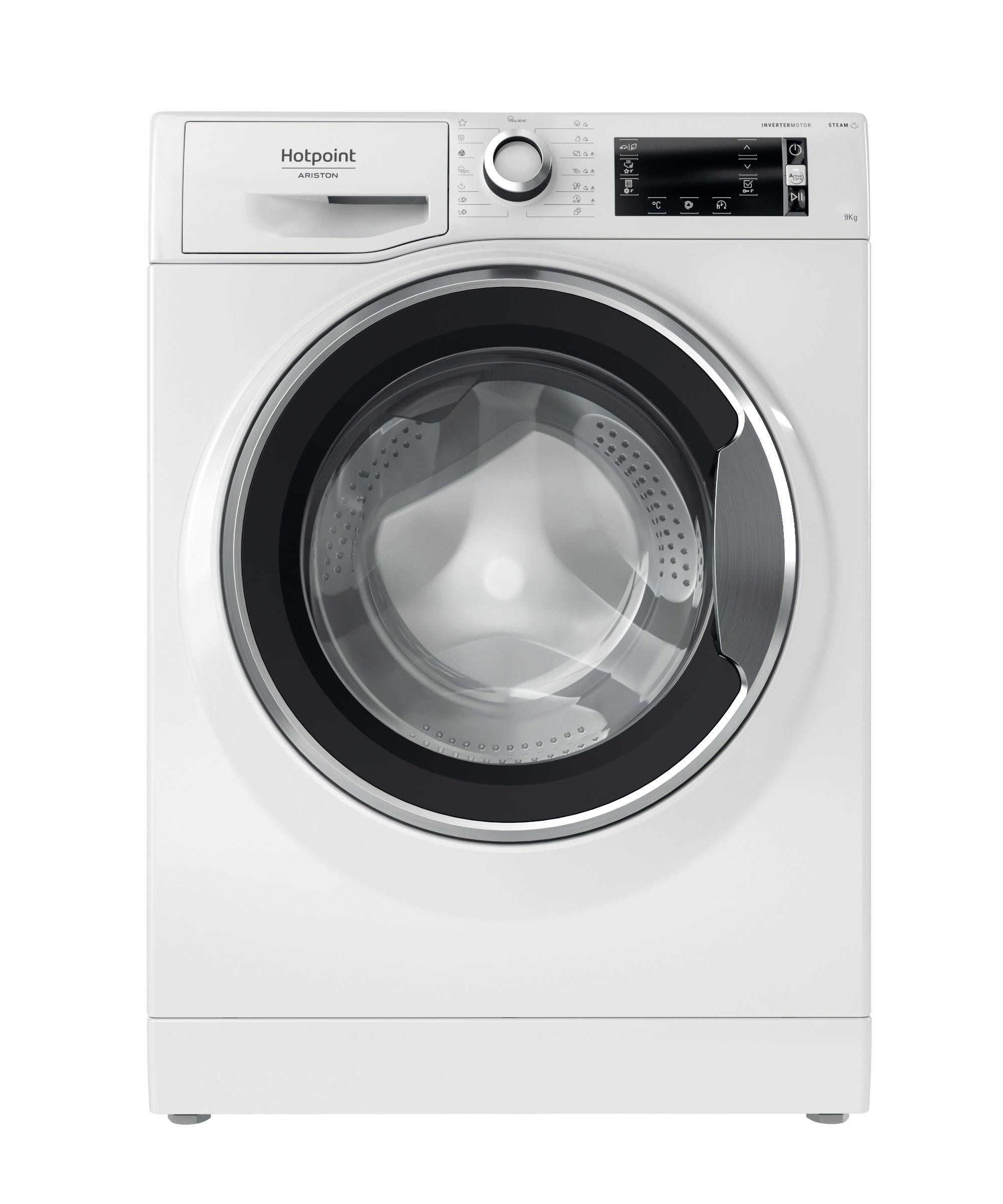 Máquina de lavar roupa de carga frontal livre instalação Hotpoint: 9,0 kg