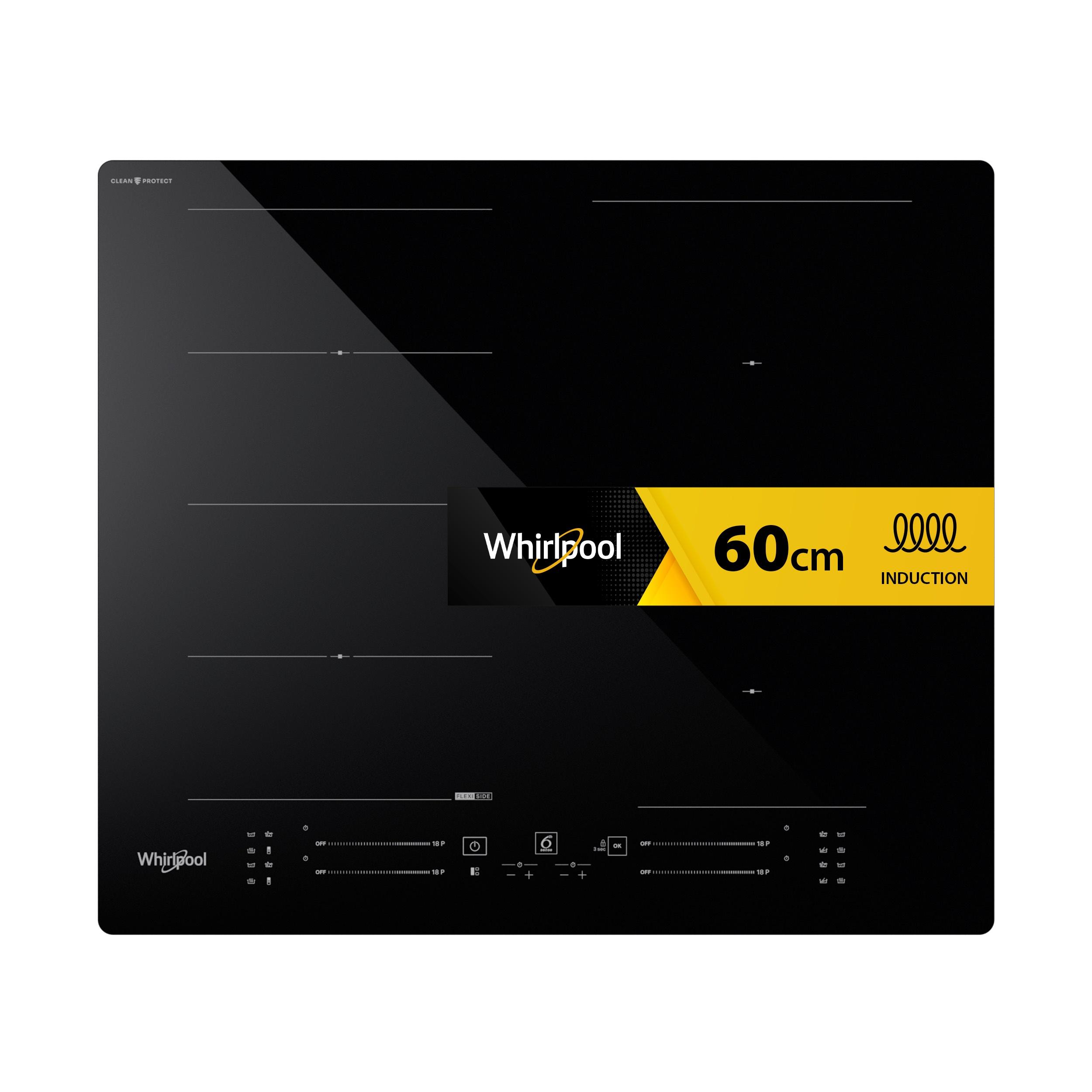 Whirlpool Table de cuisson WF S3660 CPNE Noir Induction vitroceramic Frontal