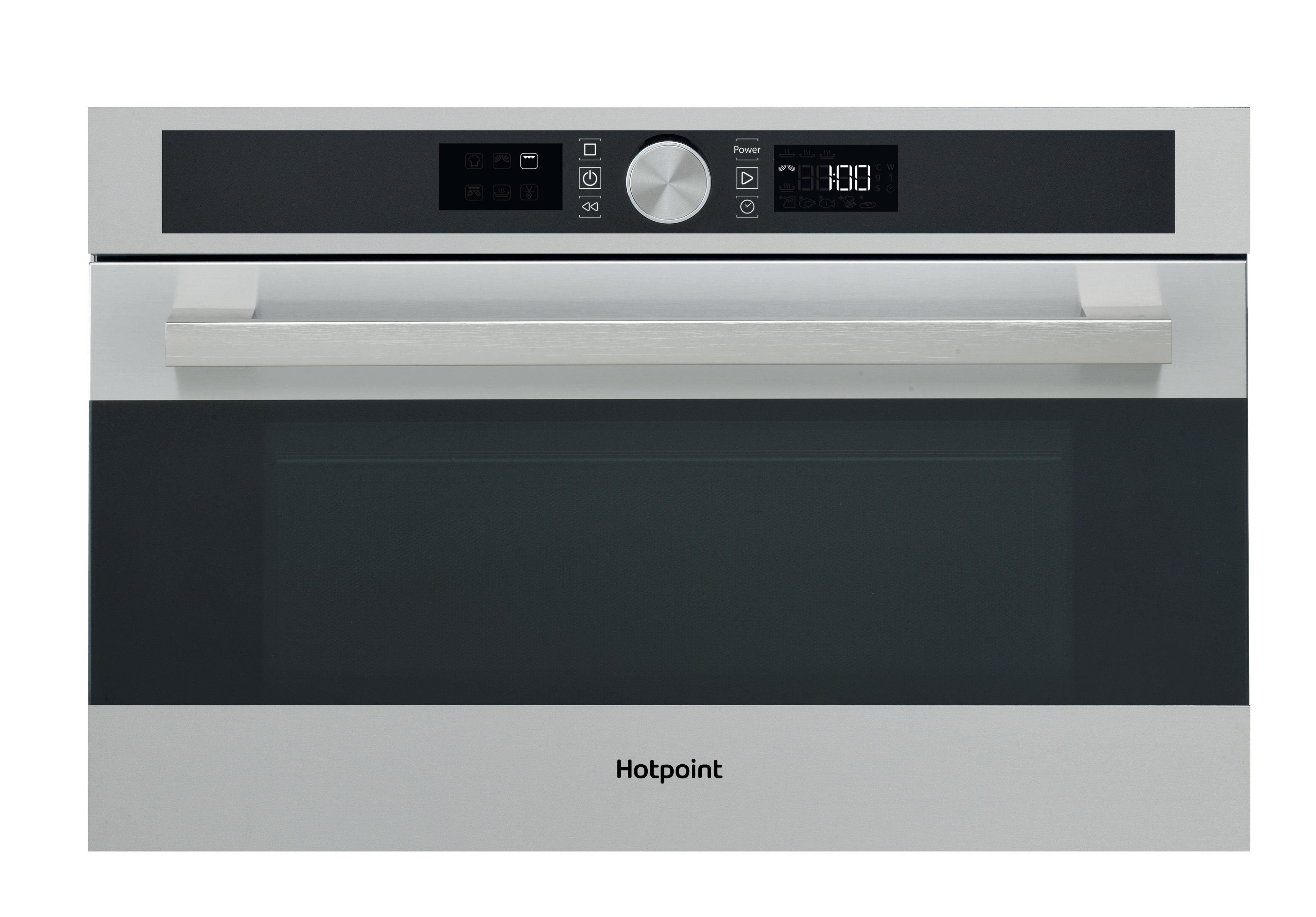 Hotpoint Microwave Built-in MD 554 IX H Stainless Steel Electronic 31 MW+Grill function 1000 Frontal