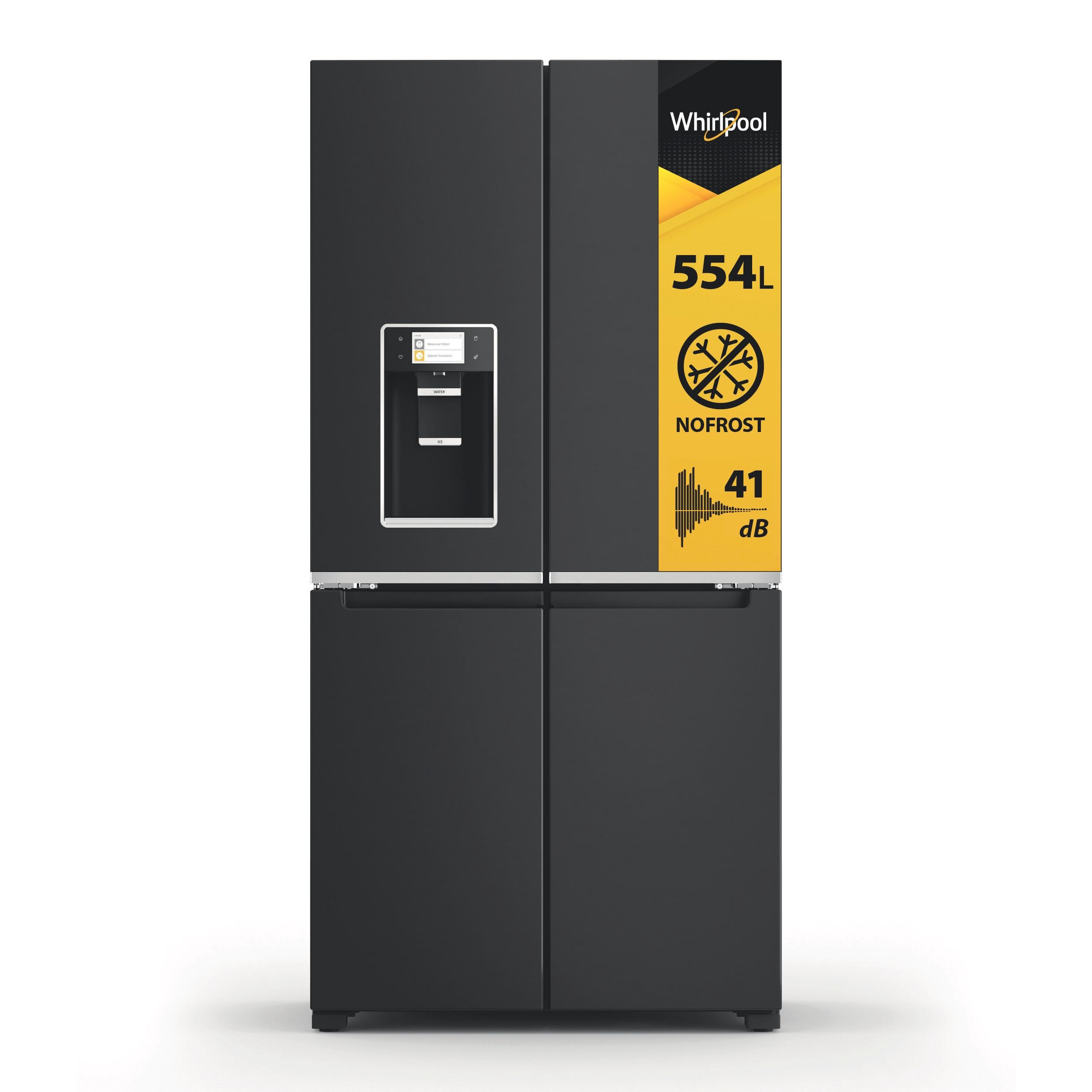 Whirlpool Side-by-Side Libre instalación WQ9I FO1BX Acero negro Hero image