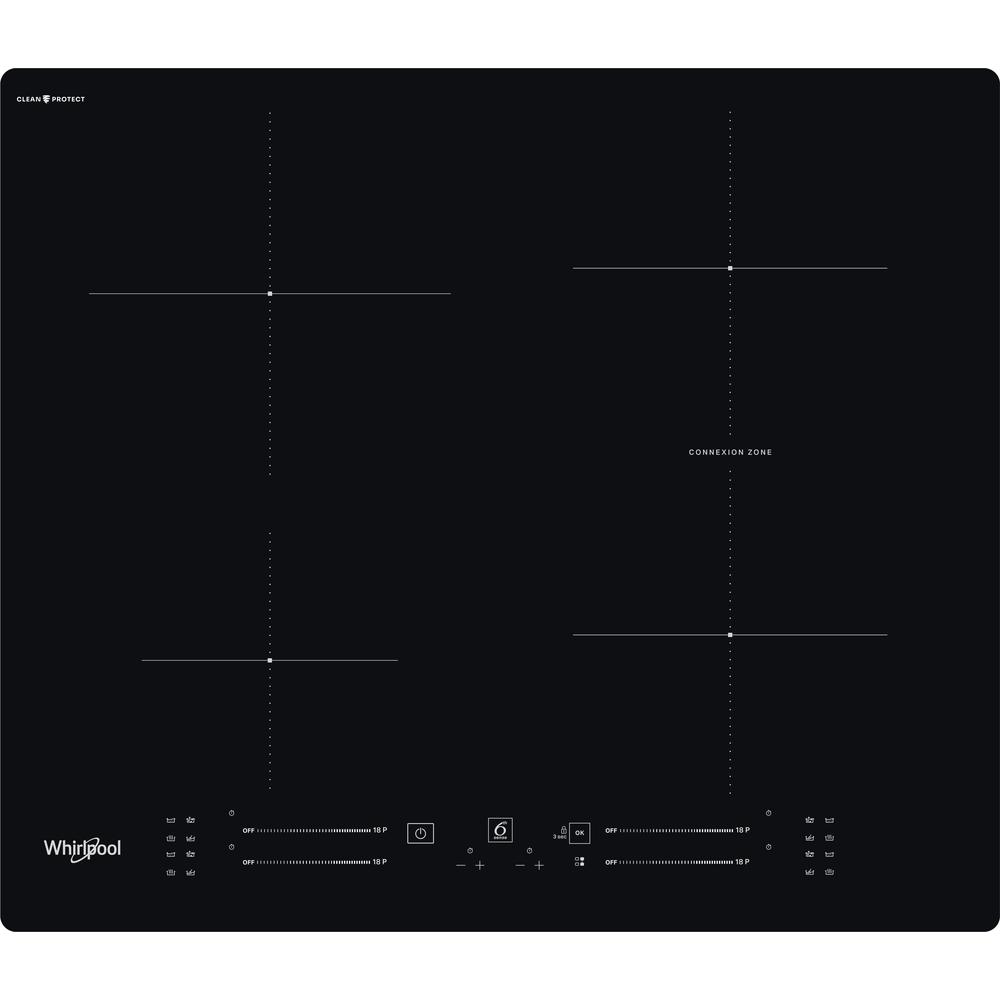 Whirlpool Paviršius WB S4360 CPNE Juoda Induction vitroceramic Frontal