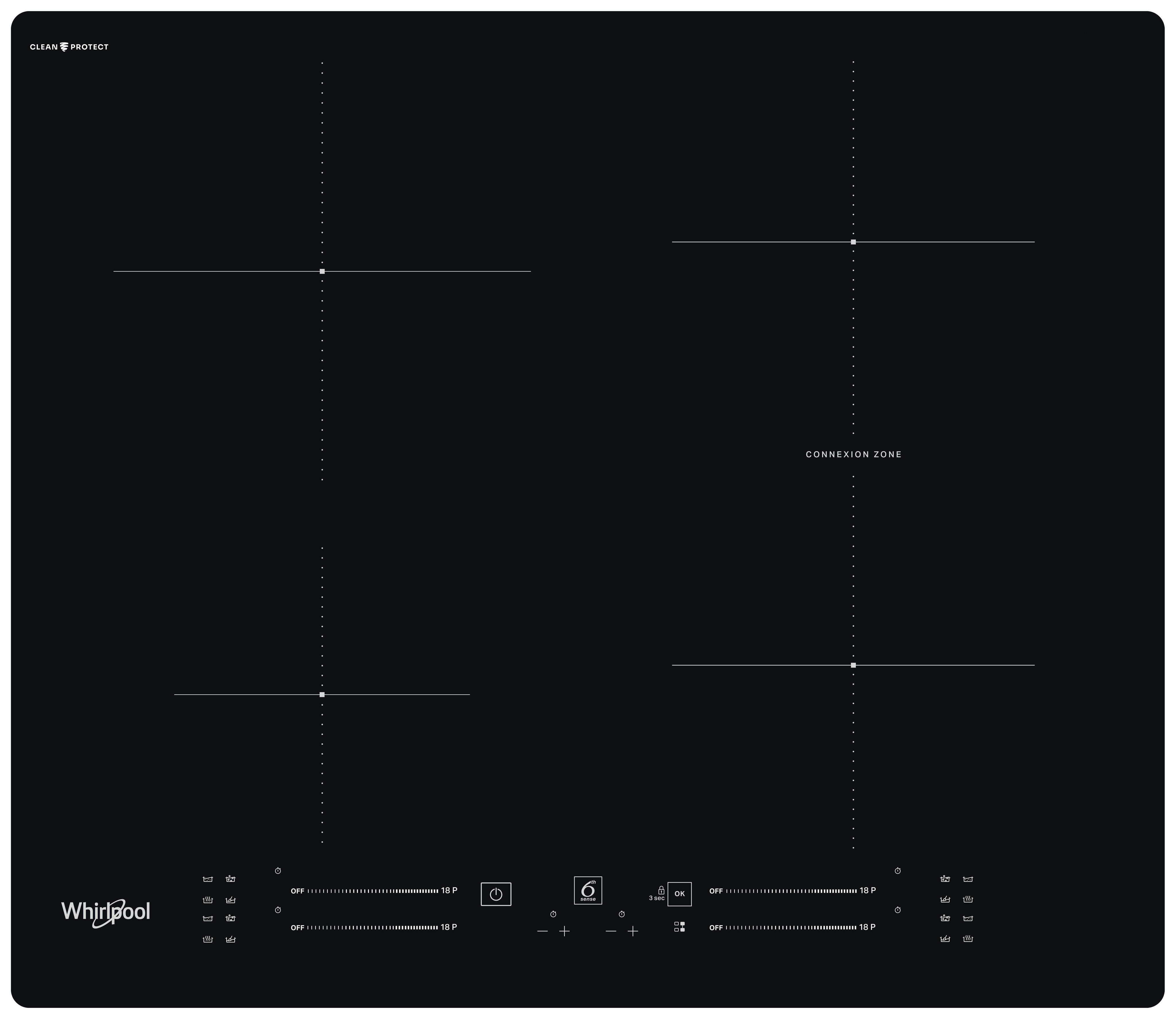 Whirlpool Варильна поверхня WB S4360 CPNE Чорний Induction vitroceramic Frontal