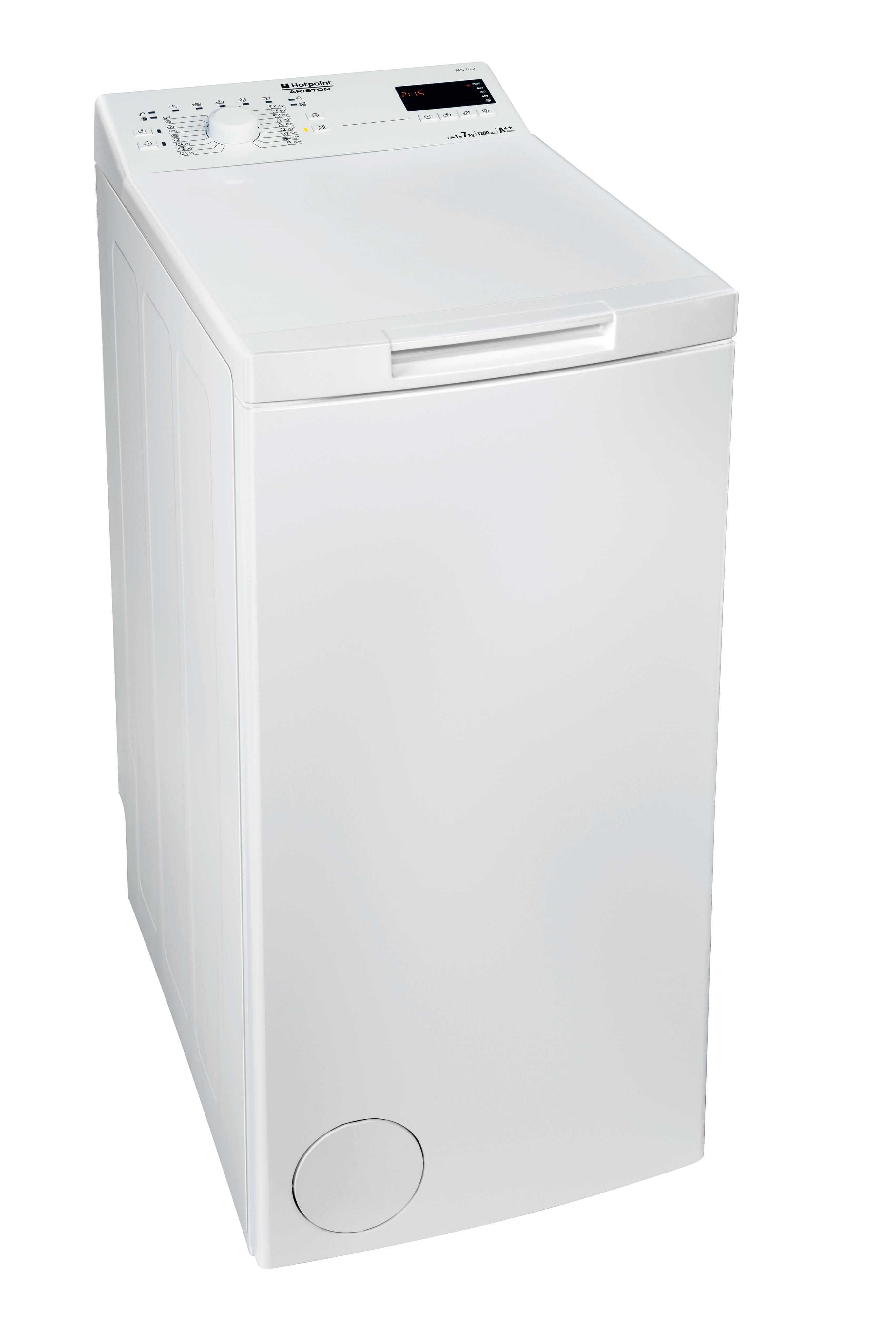 Lavadora de carga superior libre instalación Hotpoint: 7kg