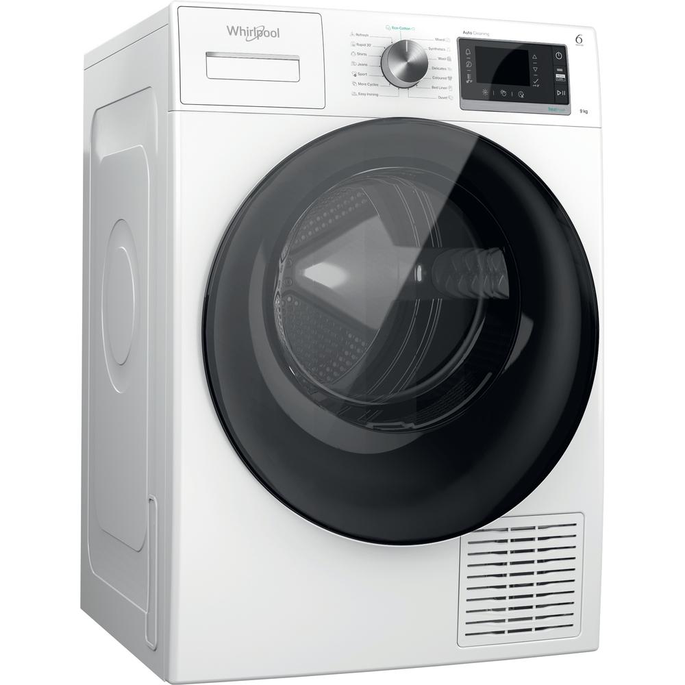 Whirlpool Kuivausrumpu W6 D93WB EE Valkoinen Perspective