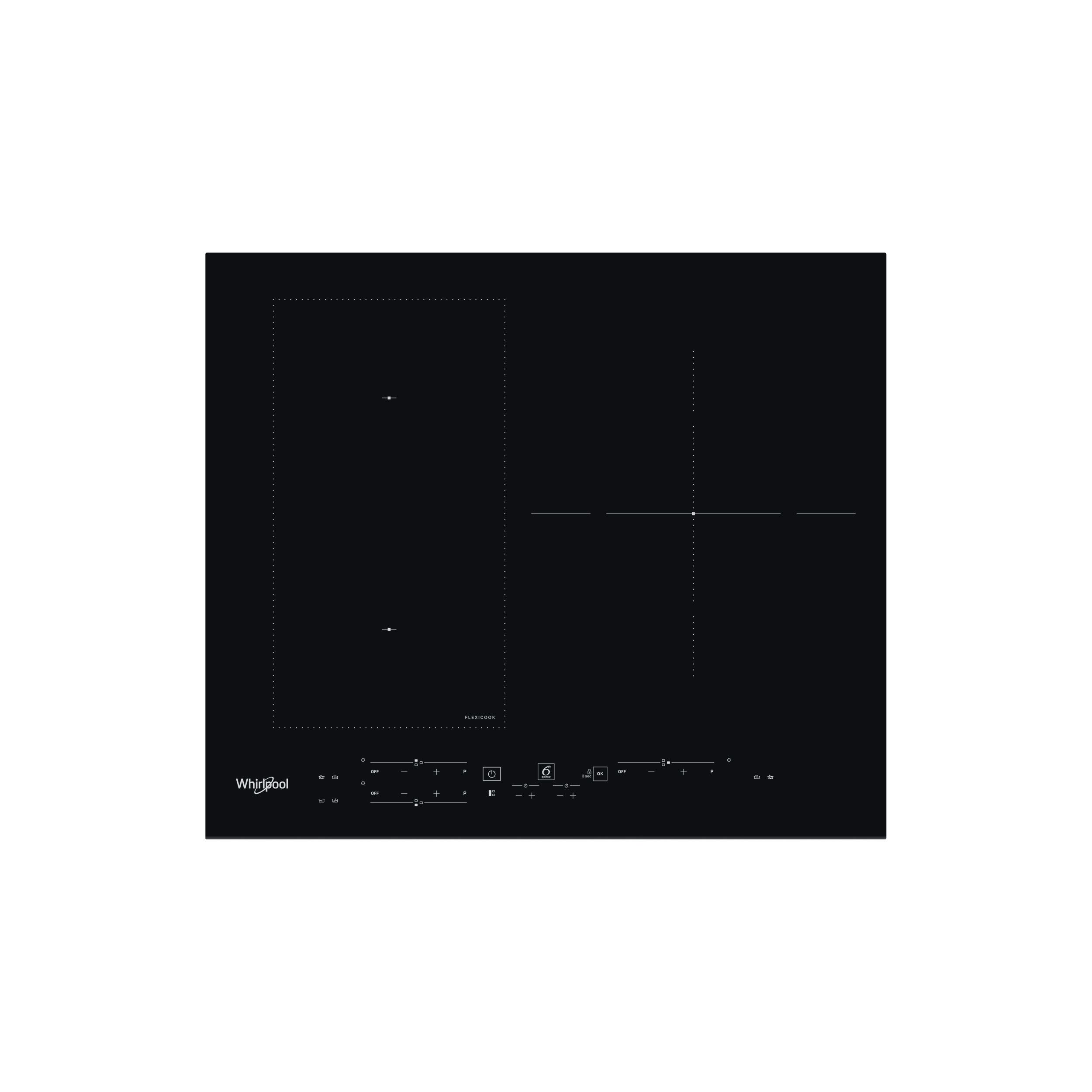 Whirlpool Encimera WL B2760 BF Negro Induction vitroceramic Frontal