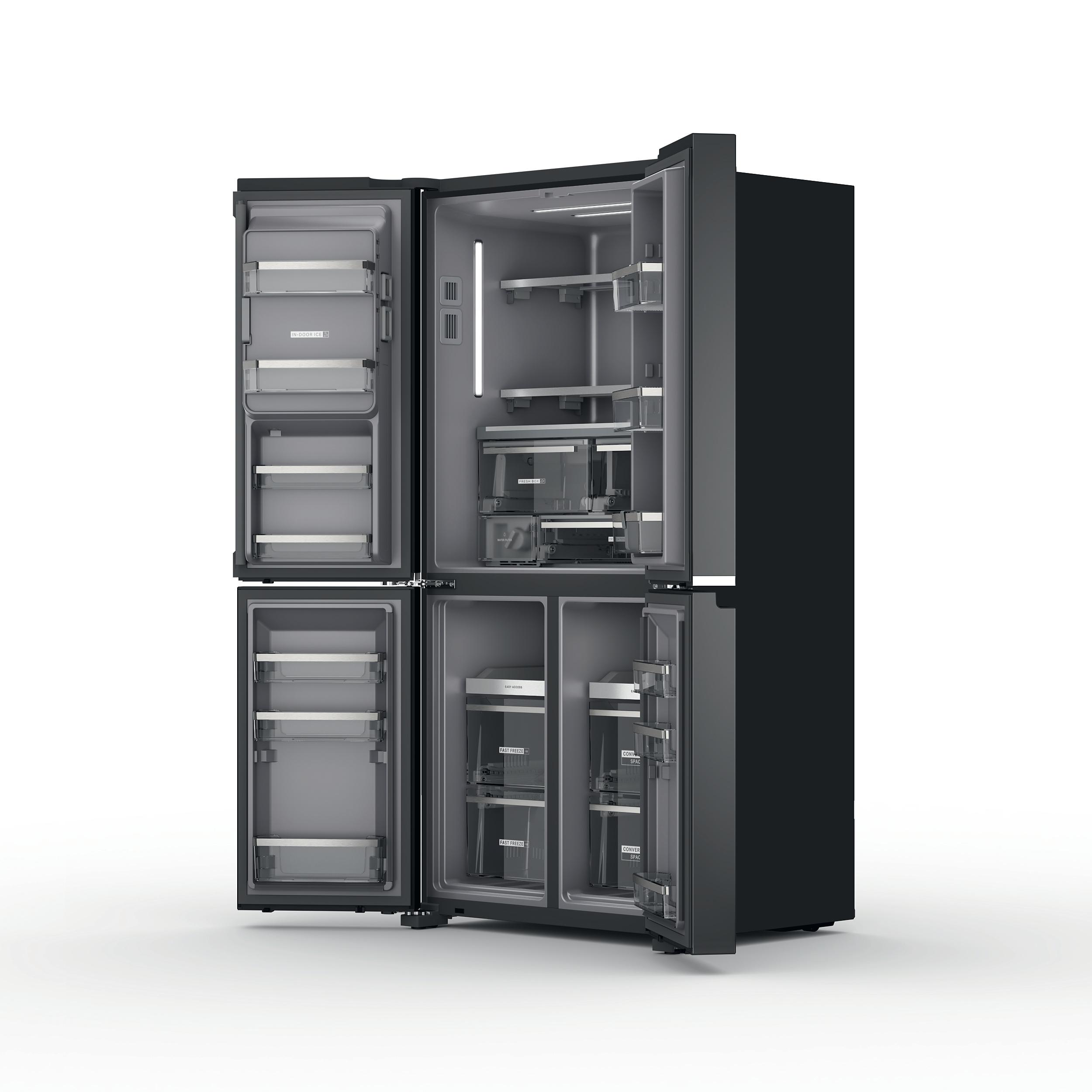 Whirlpool Side-by-side Frittstående WQ9I FO2BX EF Black Steel Frontal