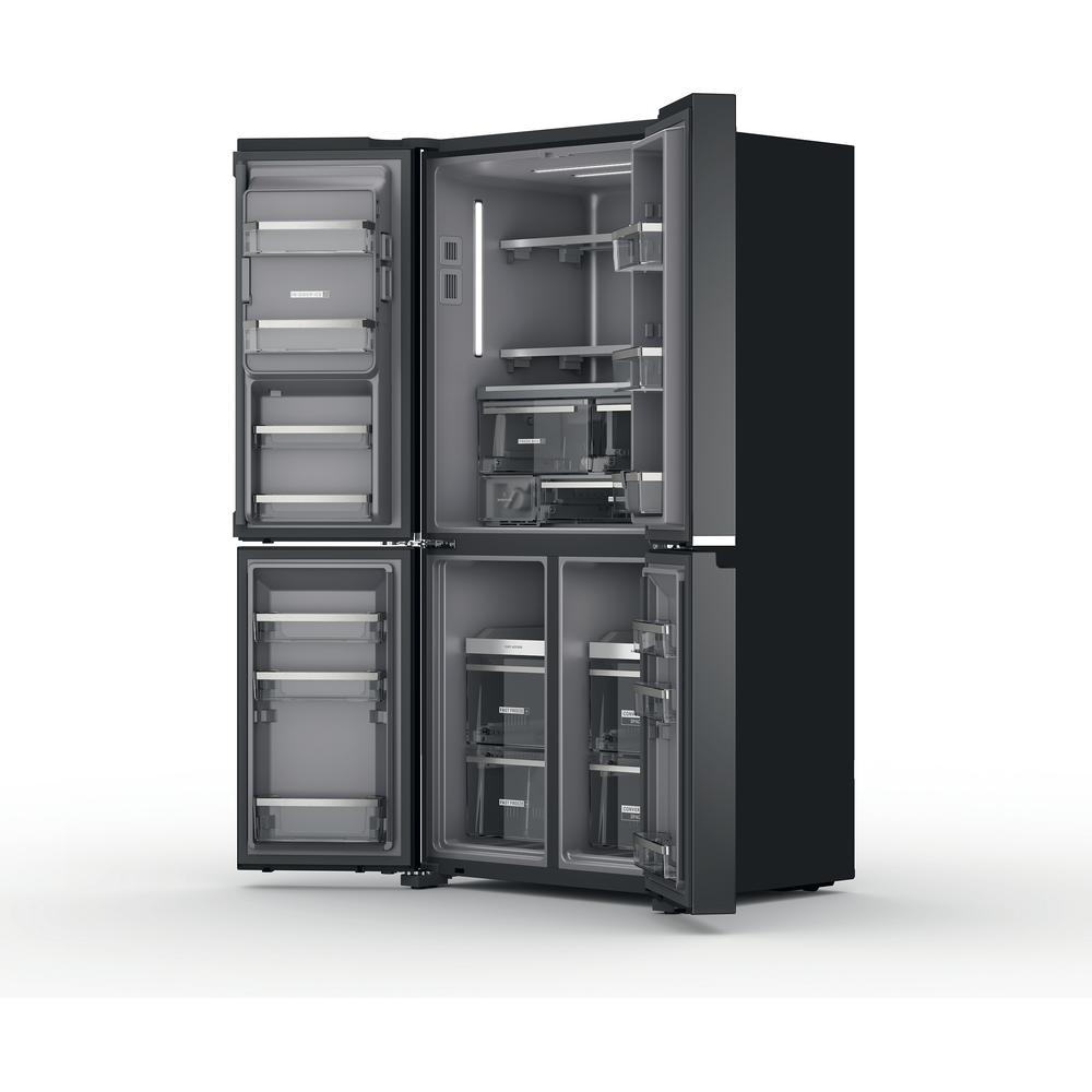 Whirlpool Side-by-Side Brīvi stāvošs WQ9I FO2BX EF Black Steel Frontal