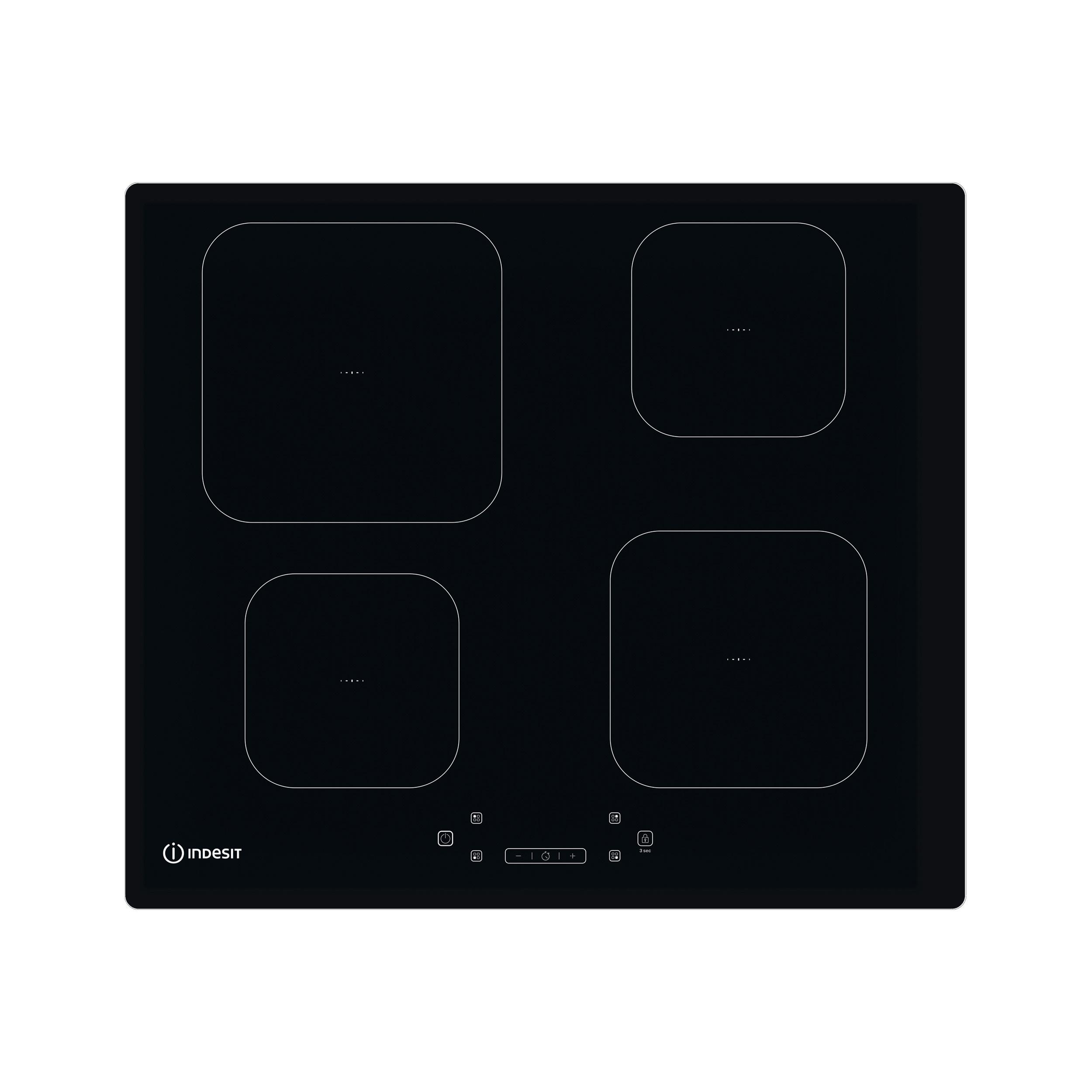 Indesit Μονάδα εστιών IS 35Q60 NE Μαύρο Induction vitroceramic Frontal