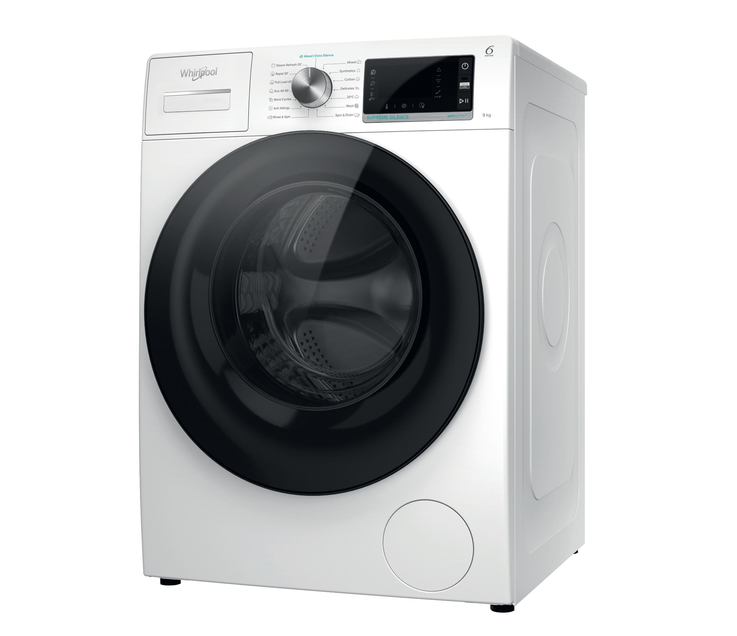 Whirlpool Pračka Volně stojící W6 W945WB EE Bílá Předem plněná B Perspective