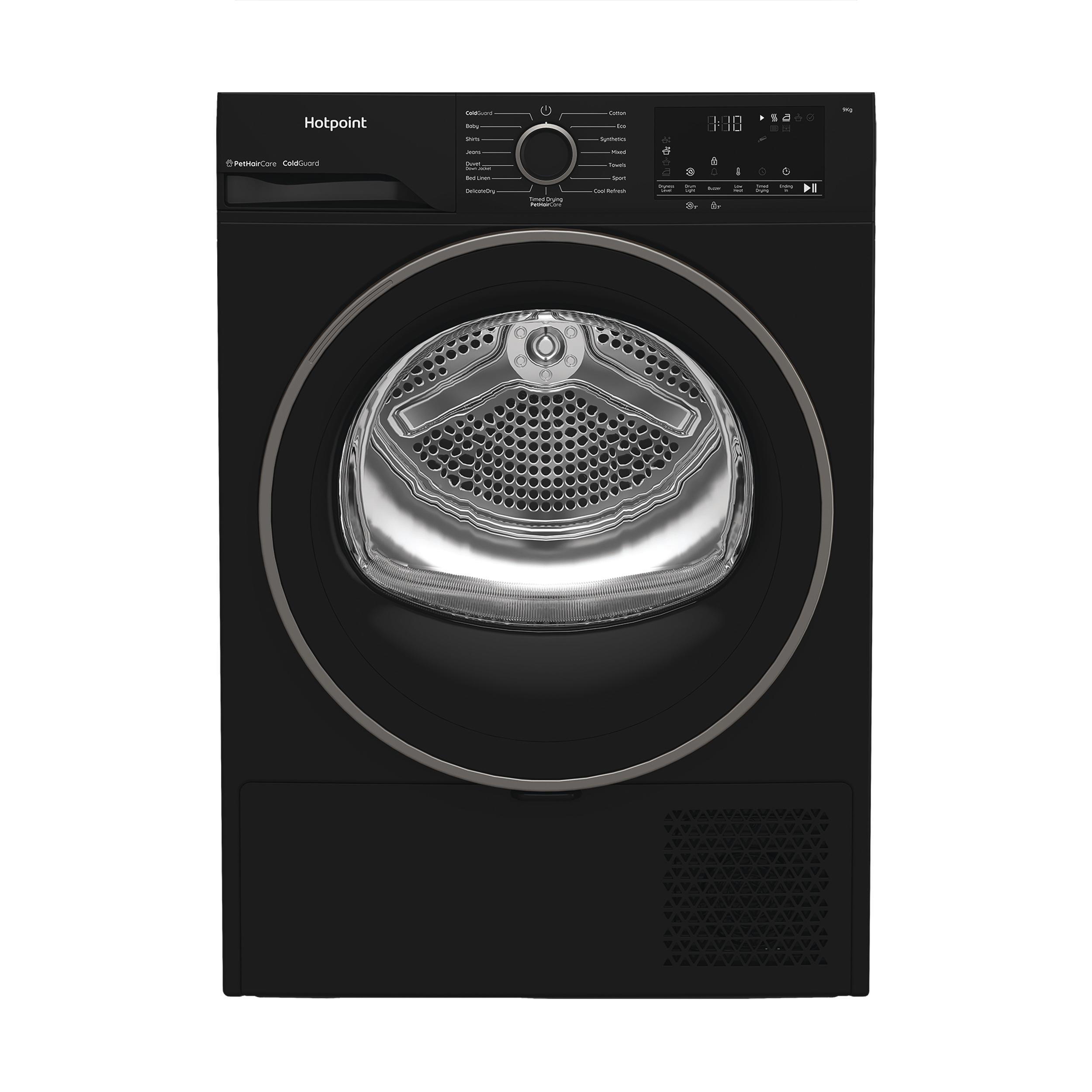 Hotpoint Dryer HHD D90 BB IRE Black Frontal
