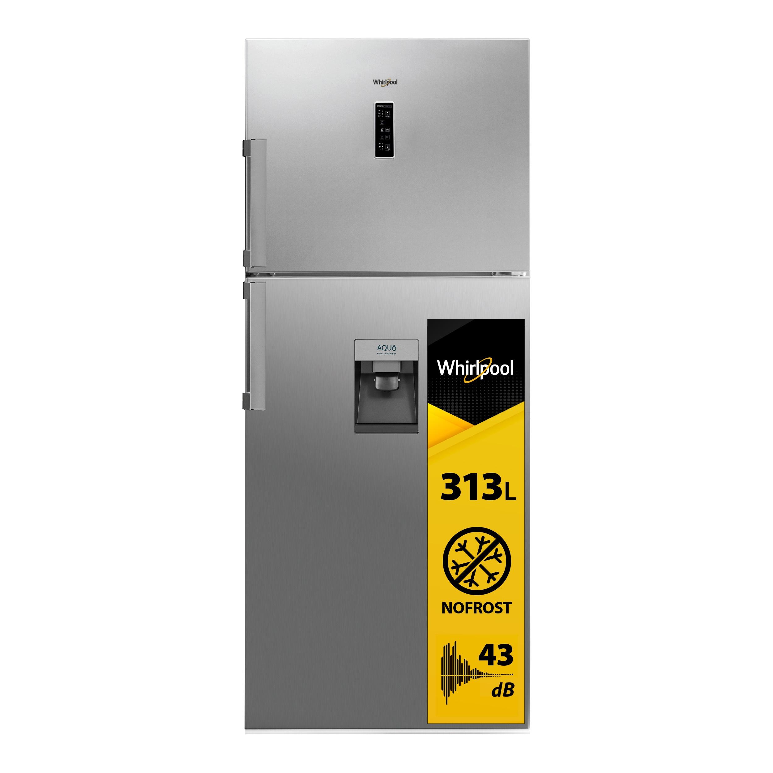 Whirlpool Combinado Livre Instalação WT70E 832 X AQUA Optic Inox 2 doors Frontal