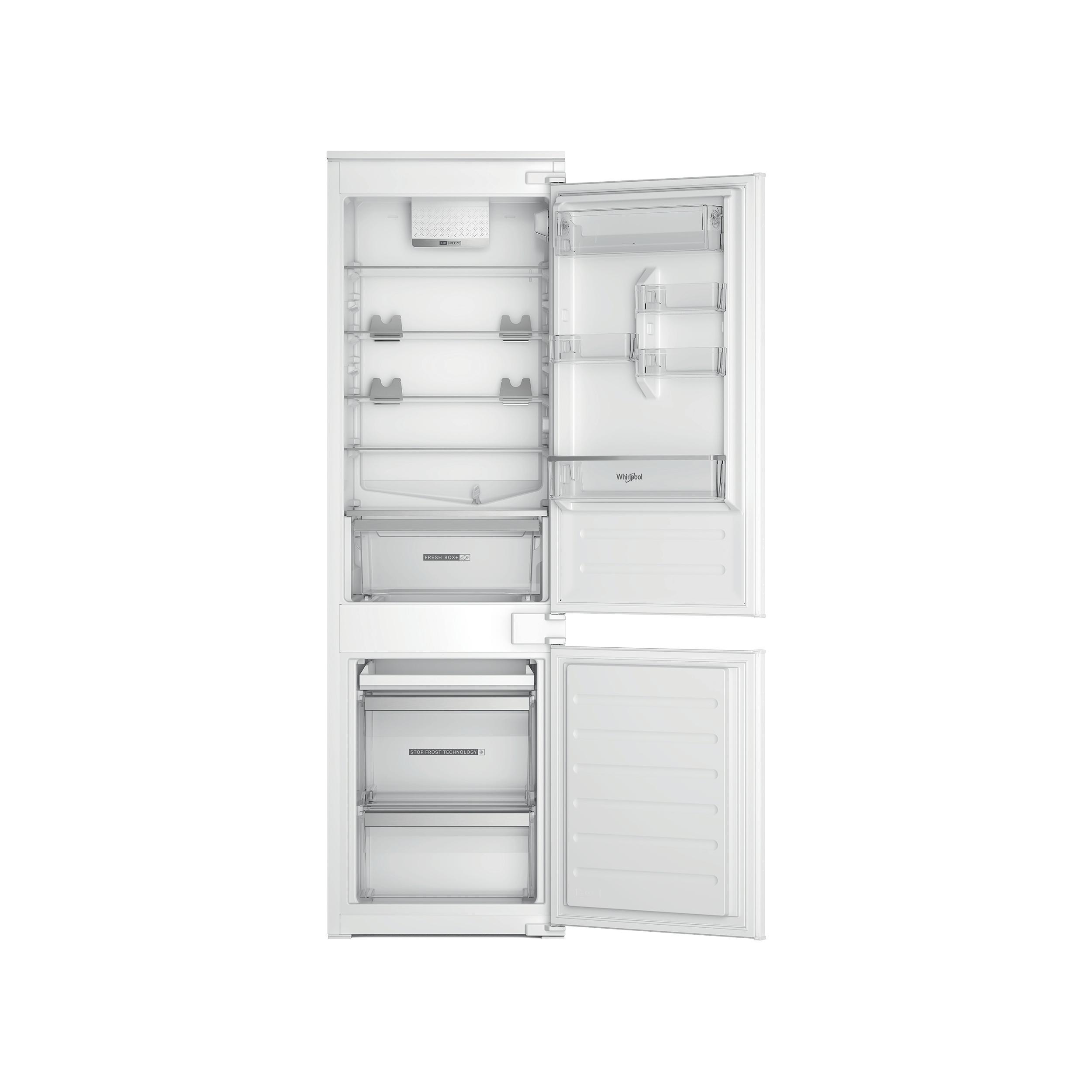 Whirlpool Réfrigérateur combiné Encastrable WHC18D021C2 SF Blanc 2 portes Frontal open