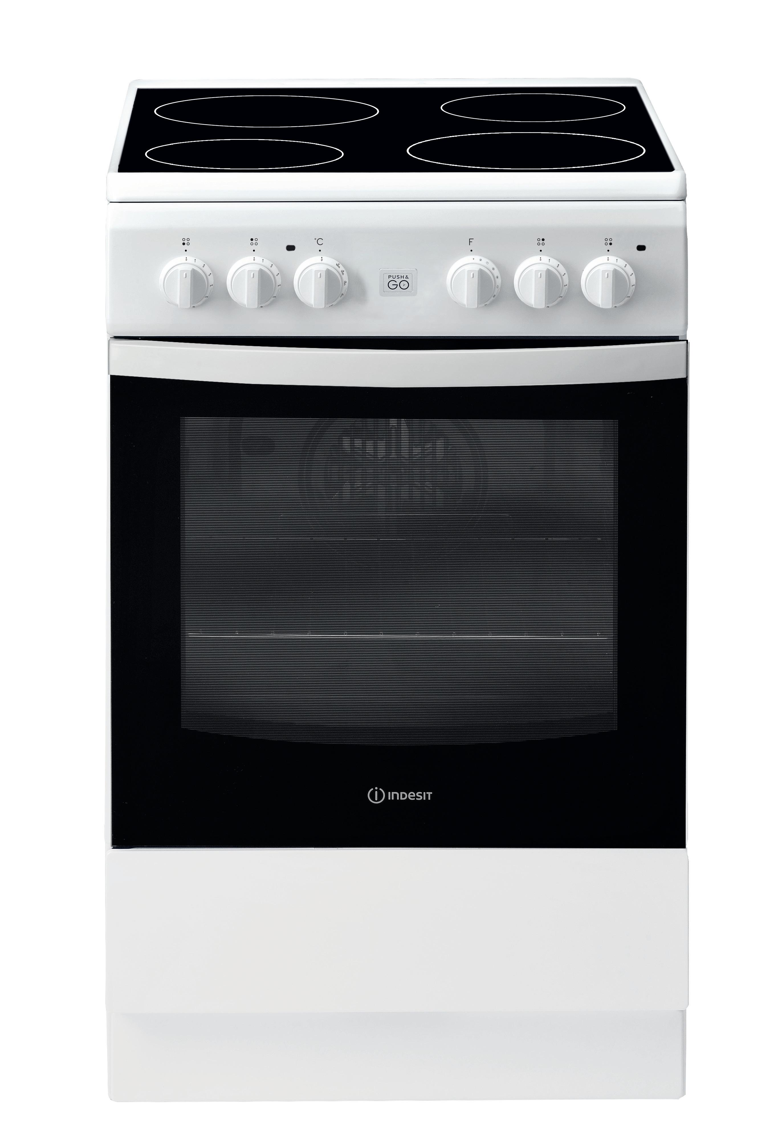 Laisvai pastatoma elektrinė viryklė „Indesit“: 50 cm - IS5V8GMW/E