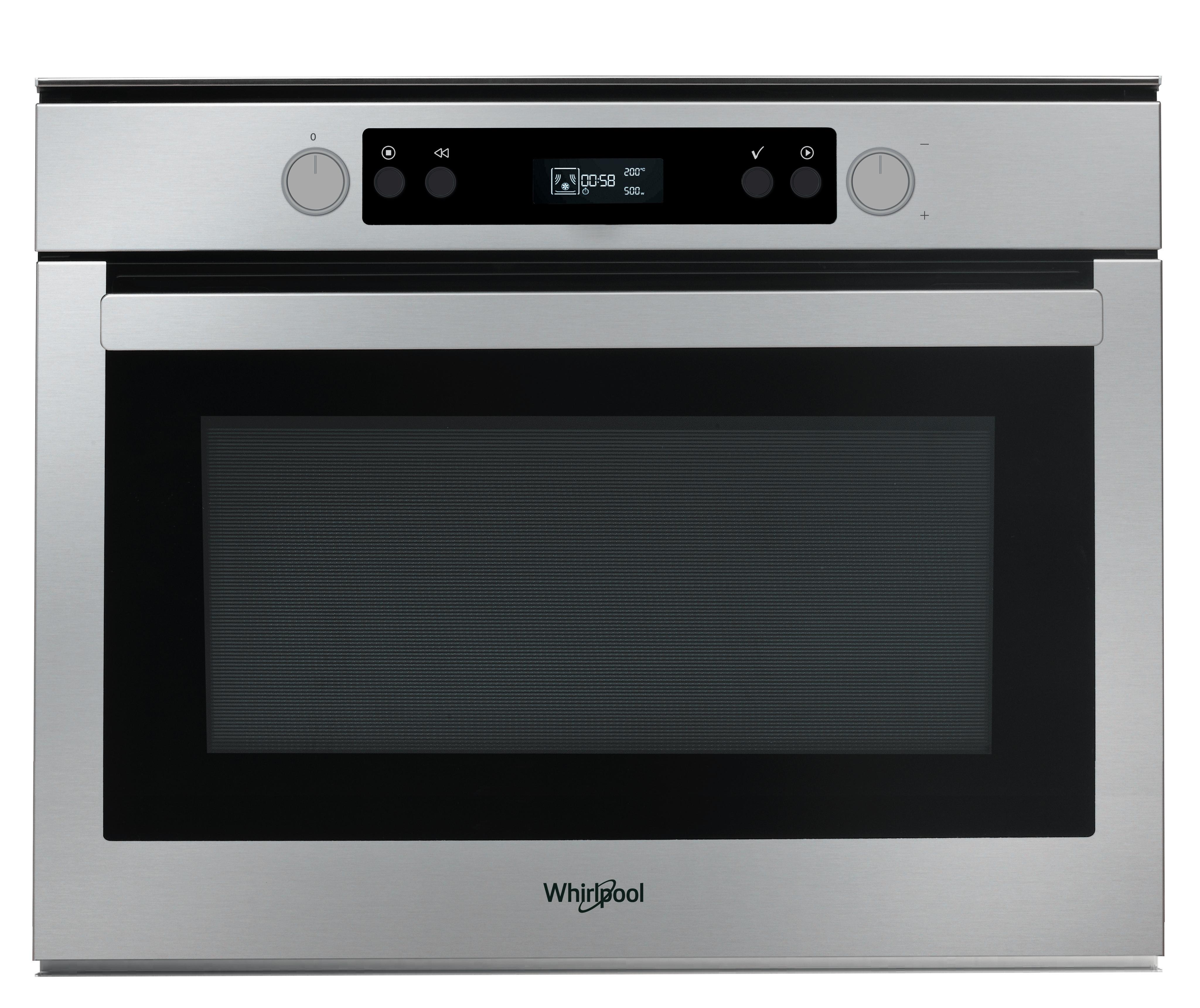 Whirlpool Four à micro-ondes Encastrable AMW 805/IX Stainless Steel Électronique 40 Micro-ondes combiné 900 Frontal