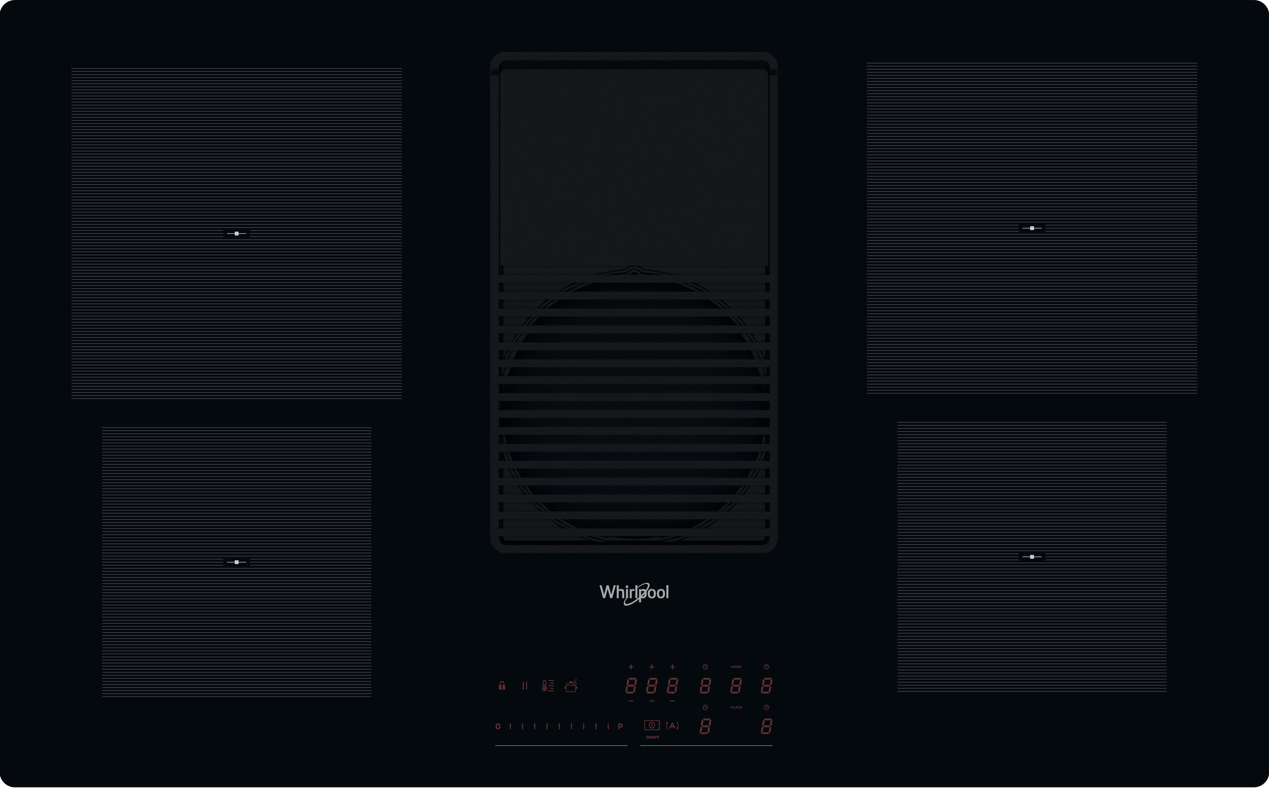 Whirlpool Venting cooktop WVH 92 K/1 Fekete Frontal