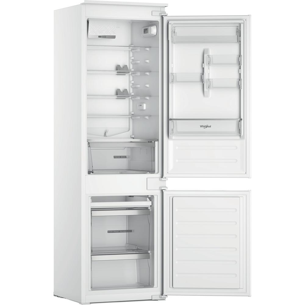 Whirlpool Frižider sa zamrzivačem Ugradni WHC18D011C1 SF Bela 2 vrata Perspective open