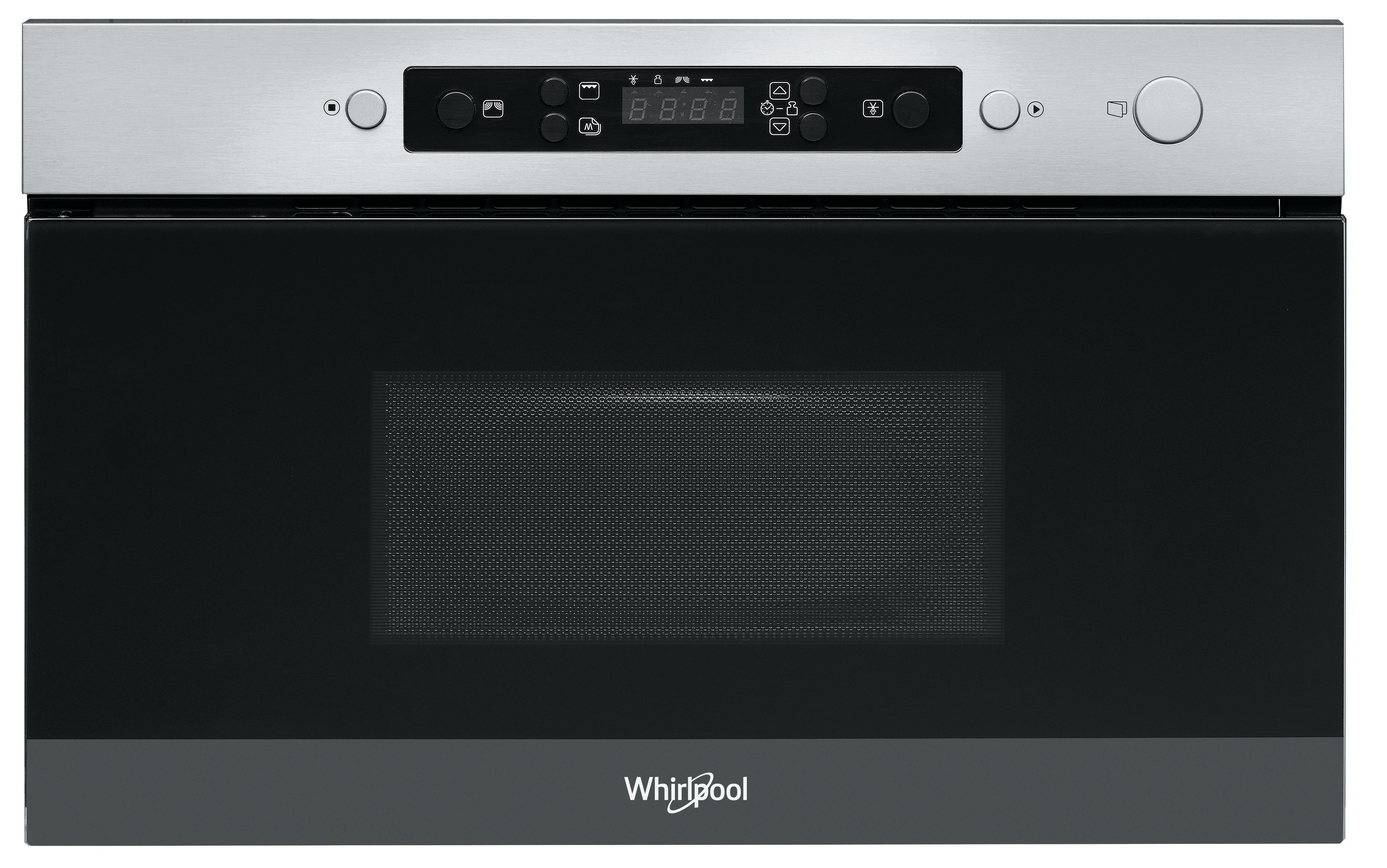 Whirlpool Mikrohullámú sütő Beépíthető AMW 4920/IX Rozsdamentes acél Elektromos 22 Mikrohullám+Grill funkció 750 Frontal