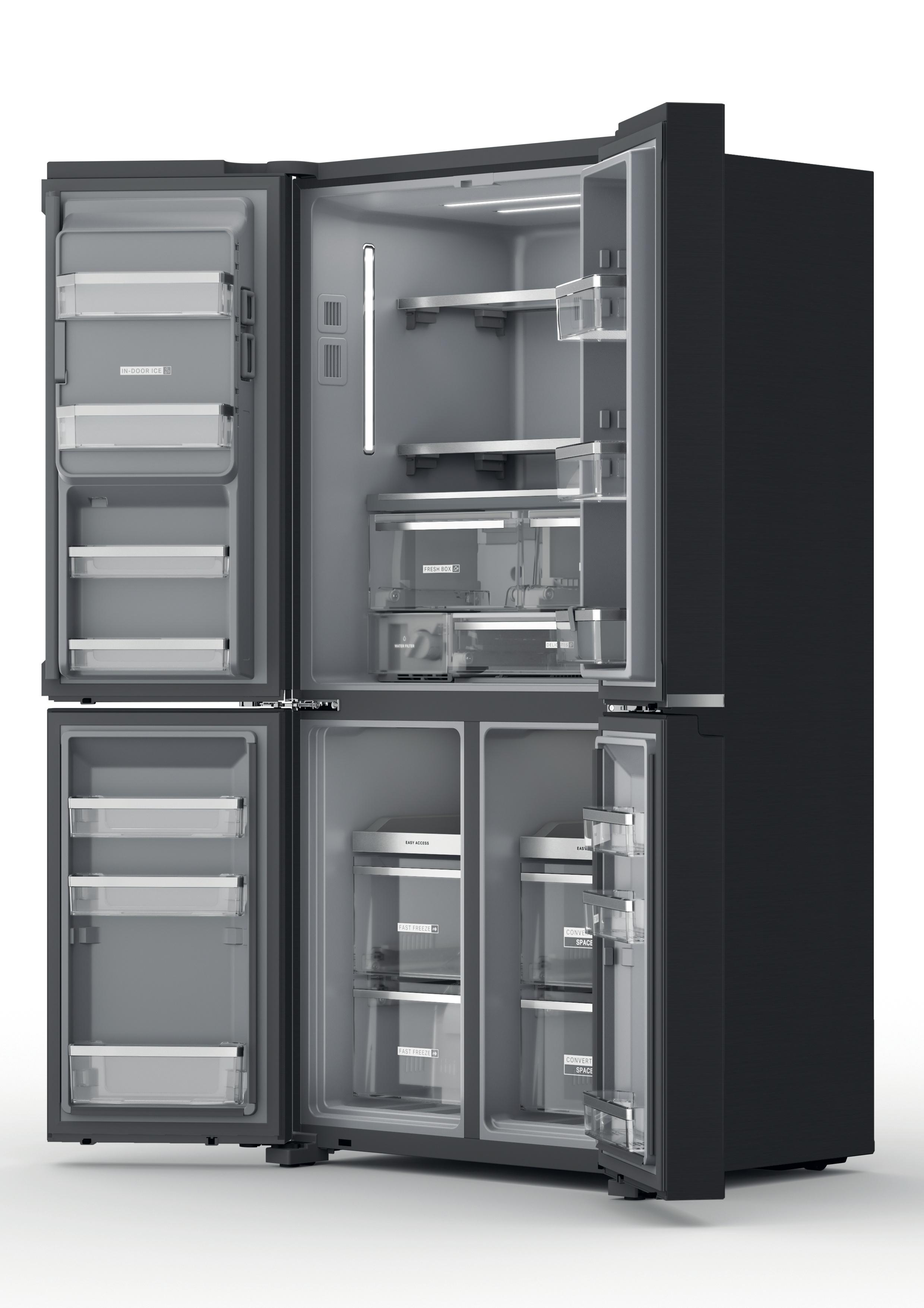 Whirlpool Side-by-Side Szabadonálló WQ9I FO1BX Black Steel Frontal