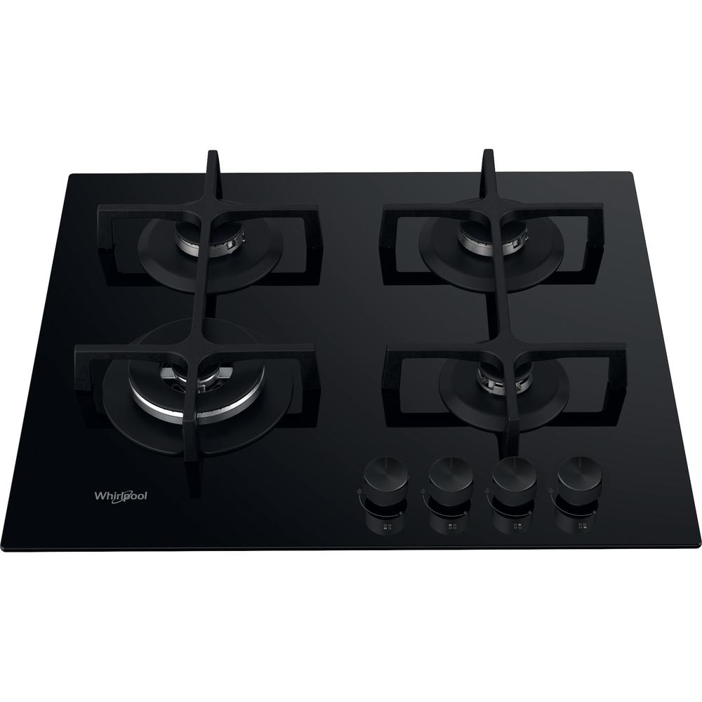 Whirlpool Hob GOA 6423/NB1 Black Gas Frontal top down