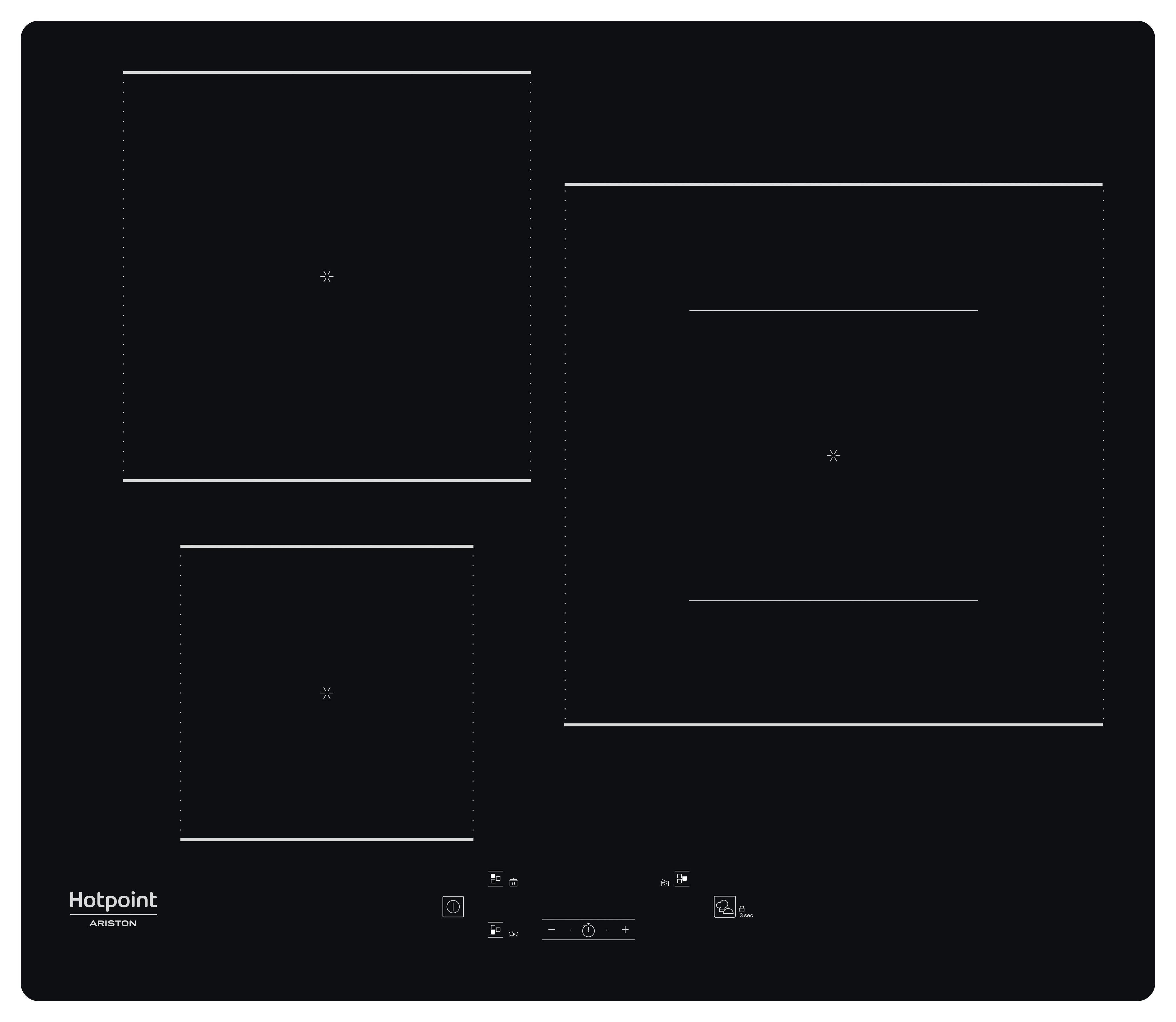 Hotpoint_Ariston Table de cuisson HQ 5360S NE Noir Induction vitroceramic Frontal