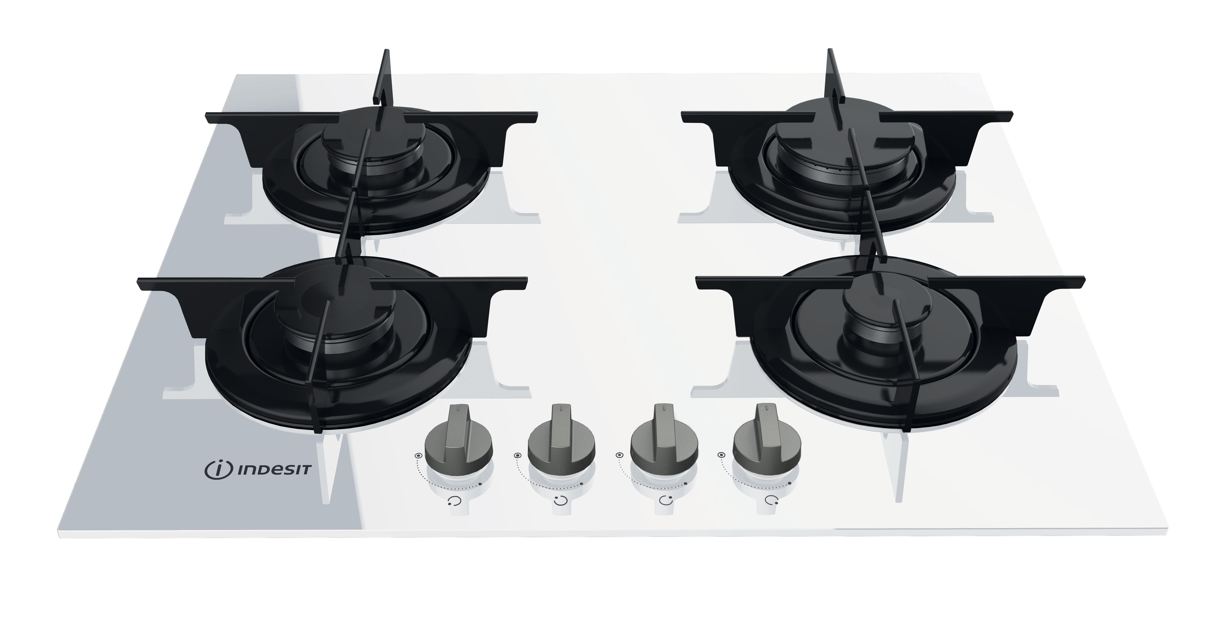 Indesit plynová varná deska: 4 plynové hořáky - PR 642 /I(WH)