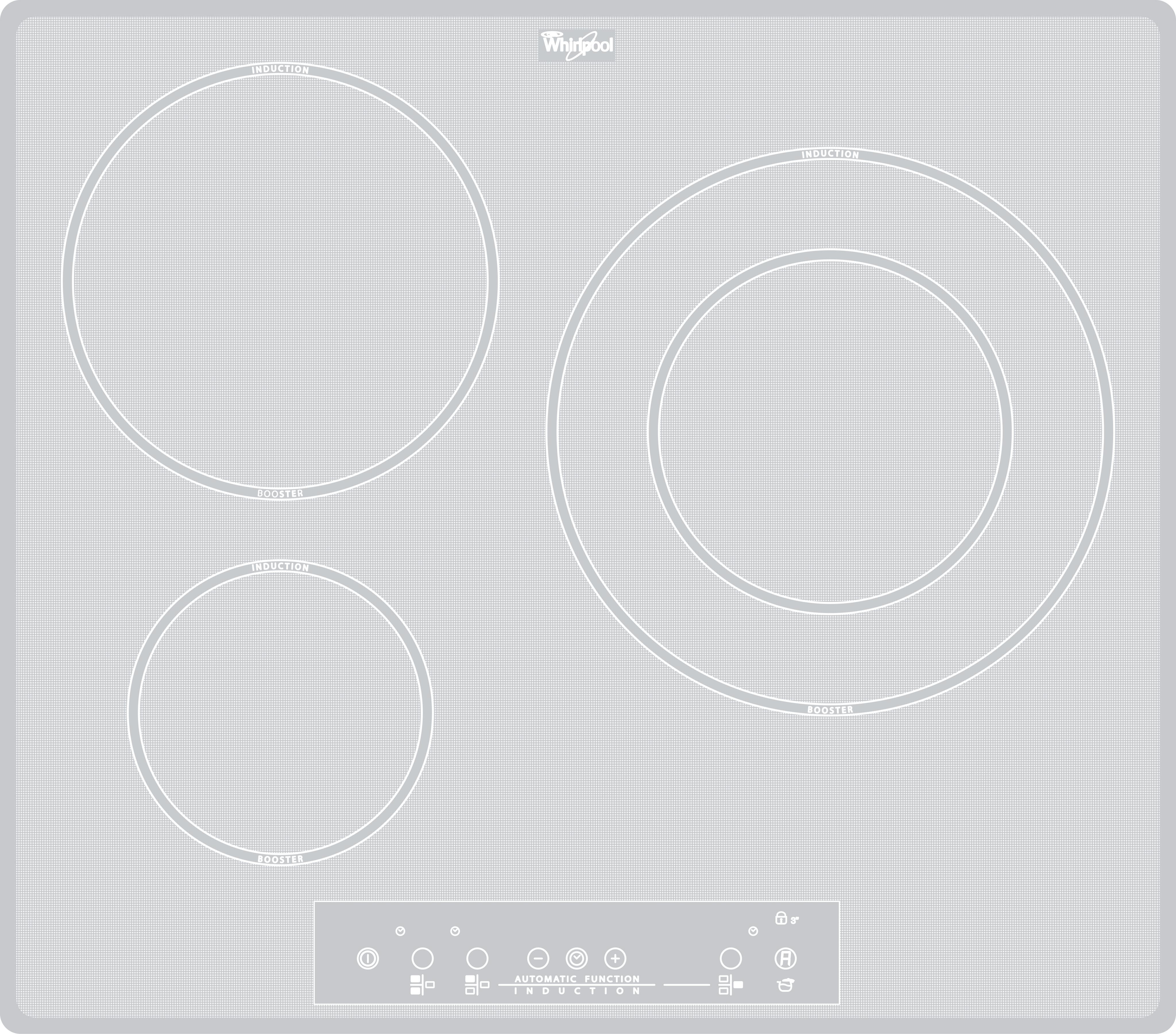 Whirlpool Encimera ACM 680/NE/WH Blanco Induction vitroceramic Frontal