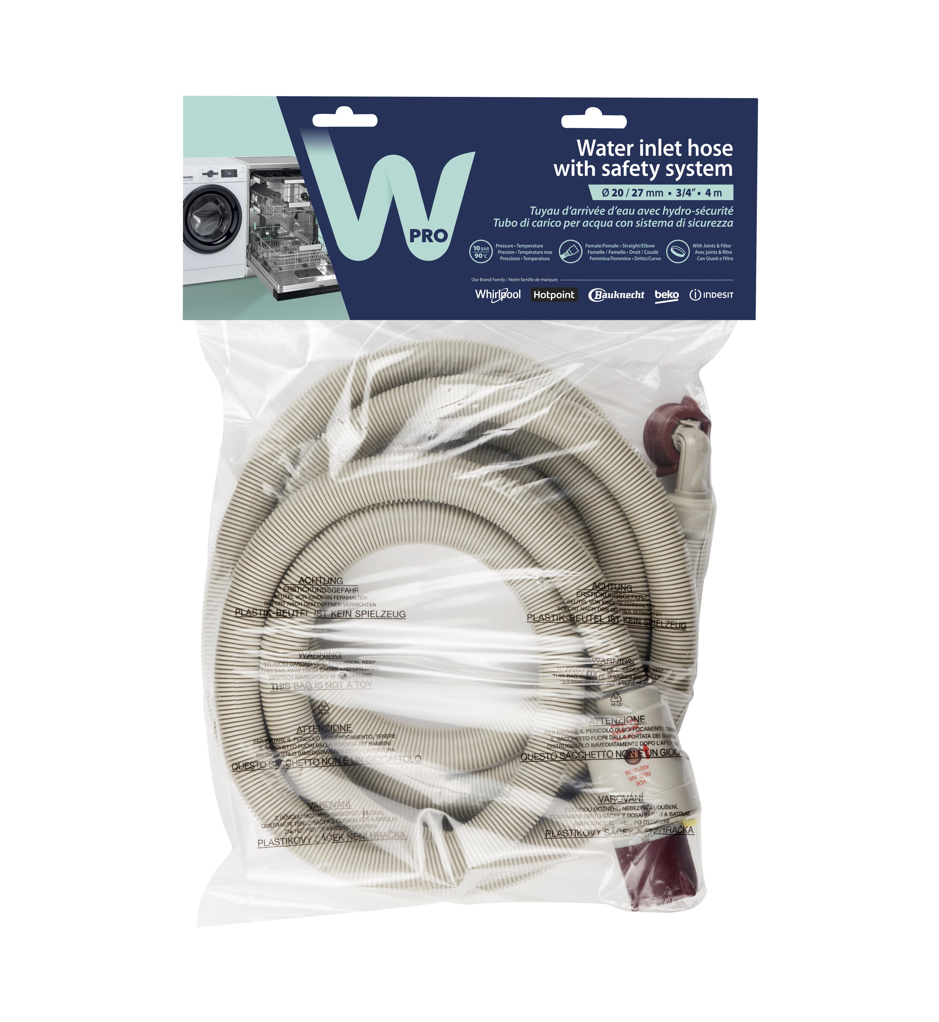 Mangueira para entrada de água com sistema de segurança - 4 m