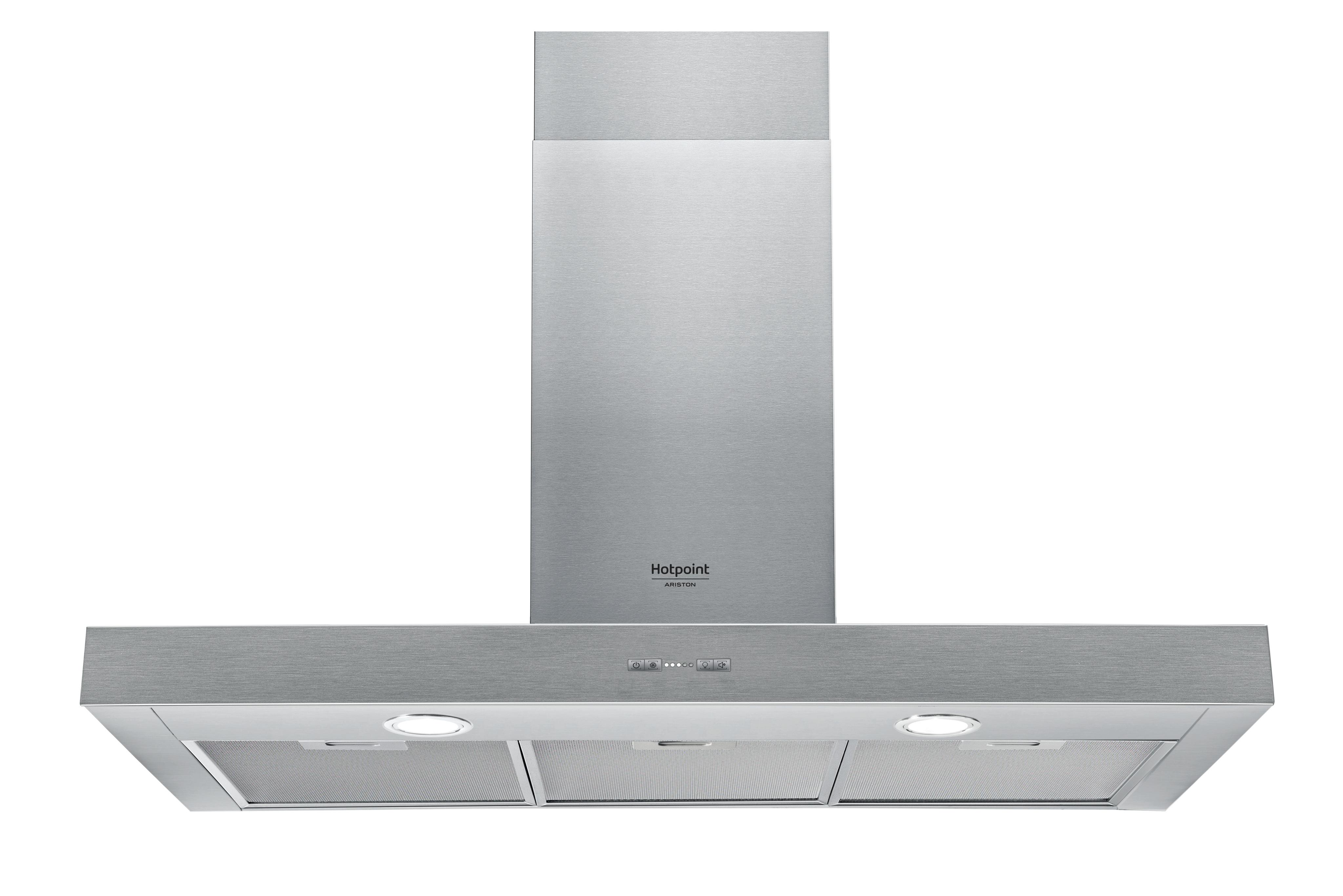 Hotpoint_Ariston Hotte Encastrable HHBS 9.7F LB X Inox Mural Electronique Frontal