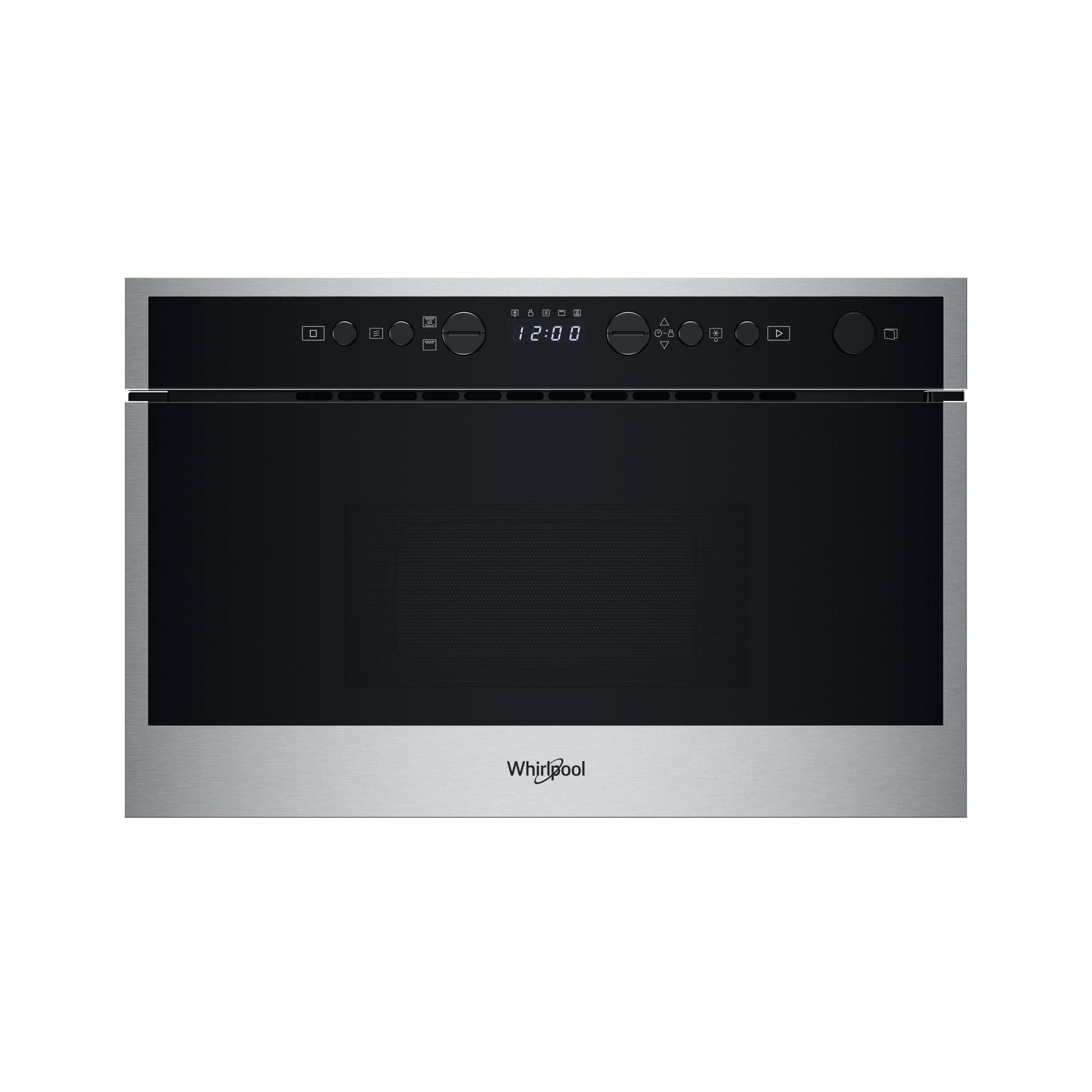 Whirlpool Mikrovlnná rúra Vstavané WMN464BX Nerez Elektronické 22 Mikrovlny + Gril 750 Frontal