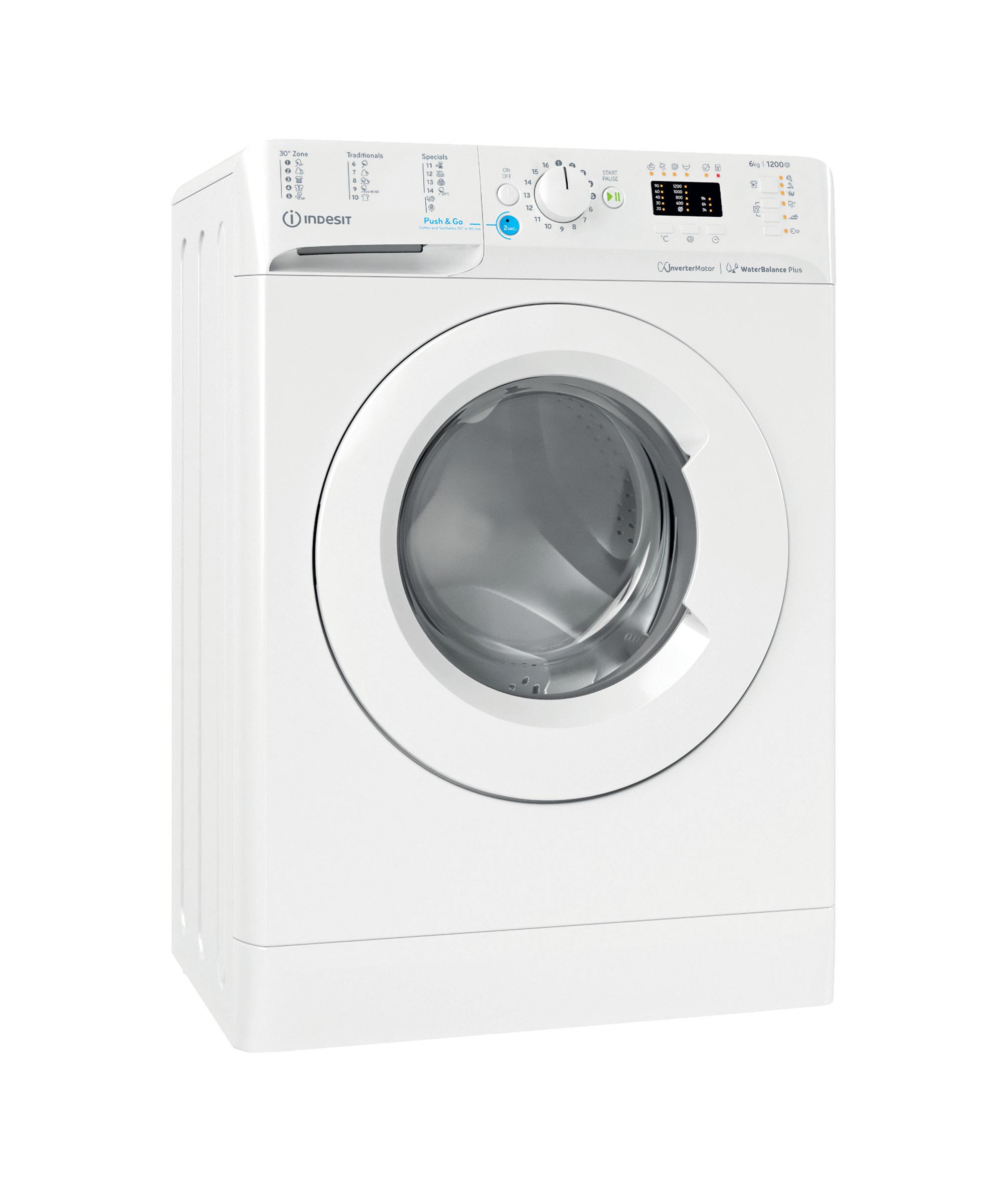 Indesit Pesumasin Eraldiseisev BWSA 61294 W EU N Valge Eestlaetav C Perspective