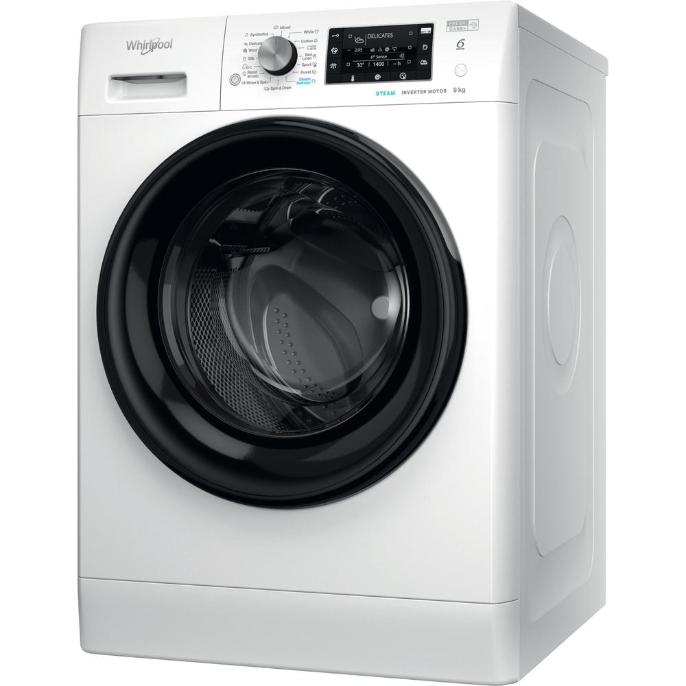 Whirlpool Πλυντήριο ρούχων Ελεύθερο FFD 9479 BV EE Λευκό Front loader A Perspective