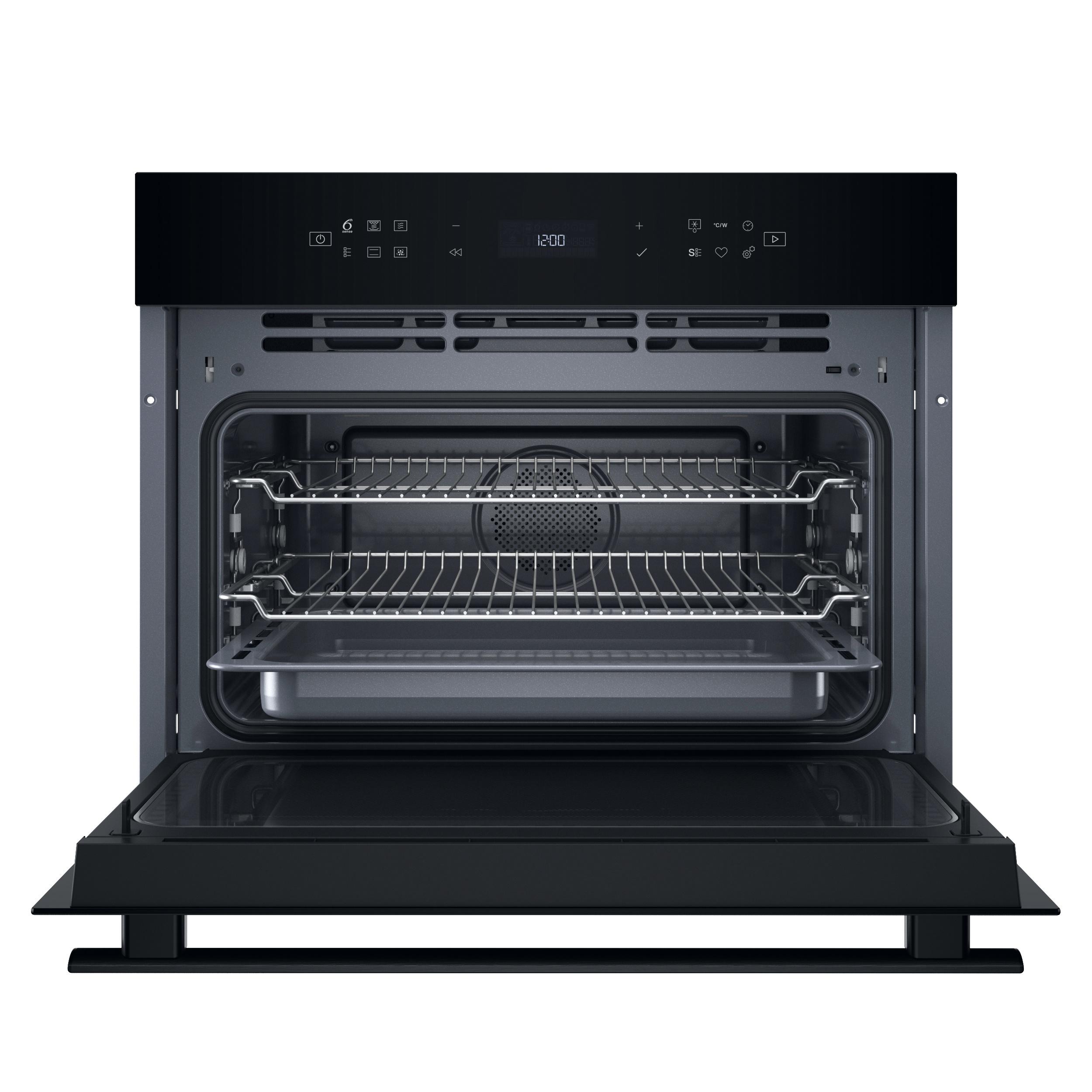 Whirlpool Four à micro-ondes Encastrable WCW6O7HTB Noir Électronique 53 Micro-ondes combiné 950 Frontal open
