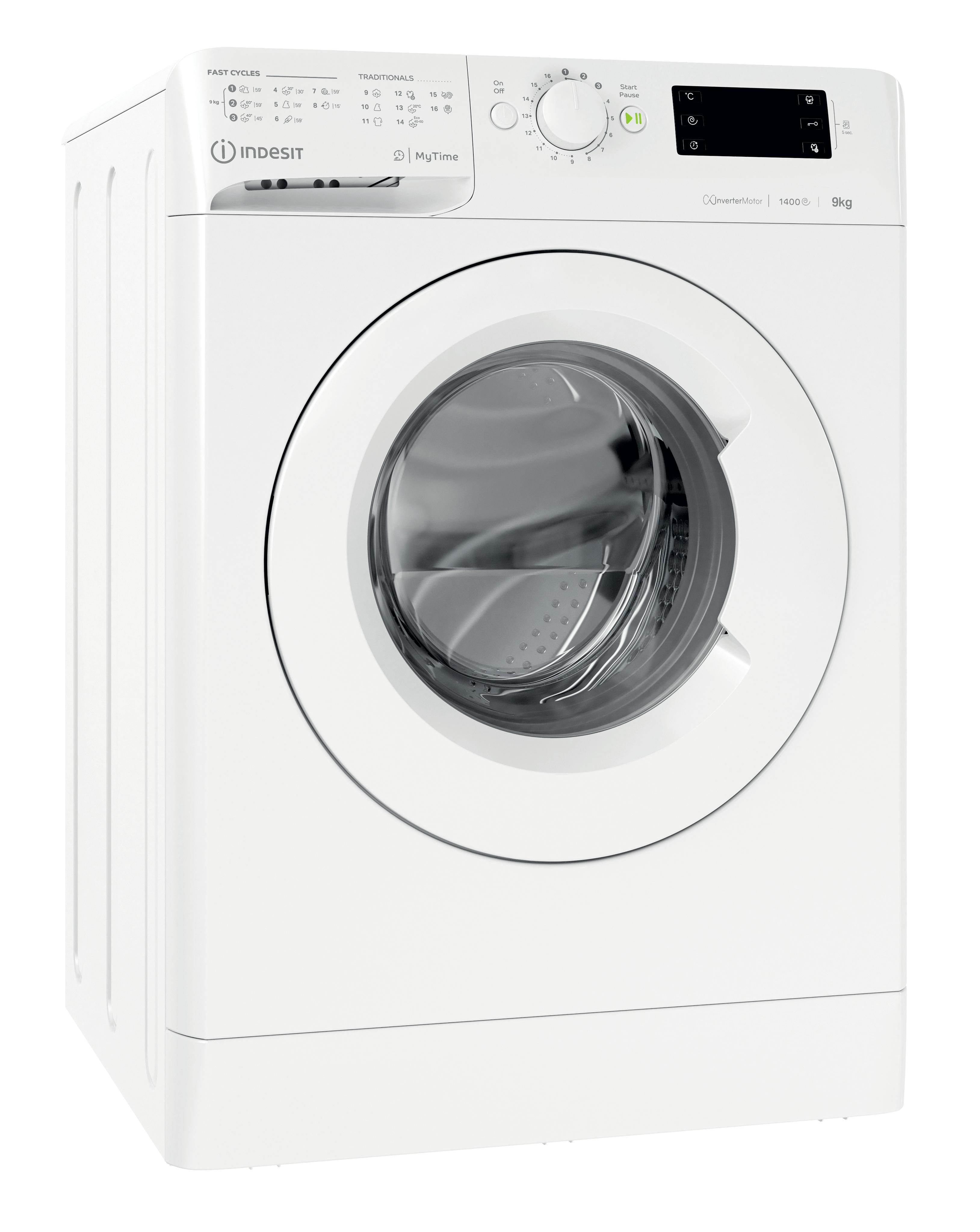 Indesit frontmatad tvättmaskin: 9,0 kg - MTWE 91495 W EU