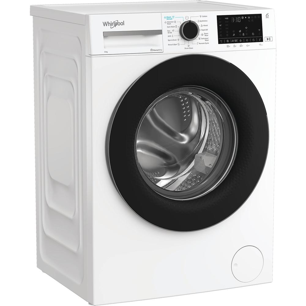 Whirlpool Skalbimo mašina Laisvai pastatoma WAM 87WB EE Balta Pakraunama iš priekio A Perspective