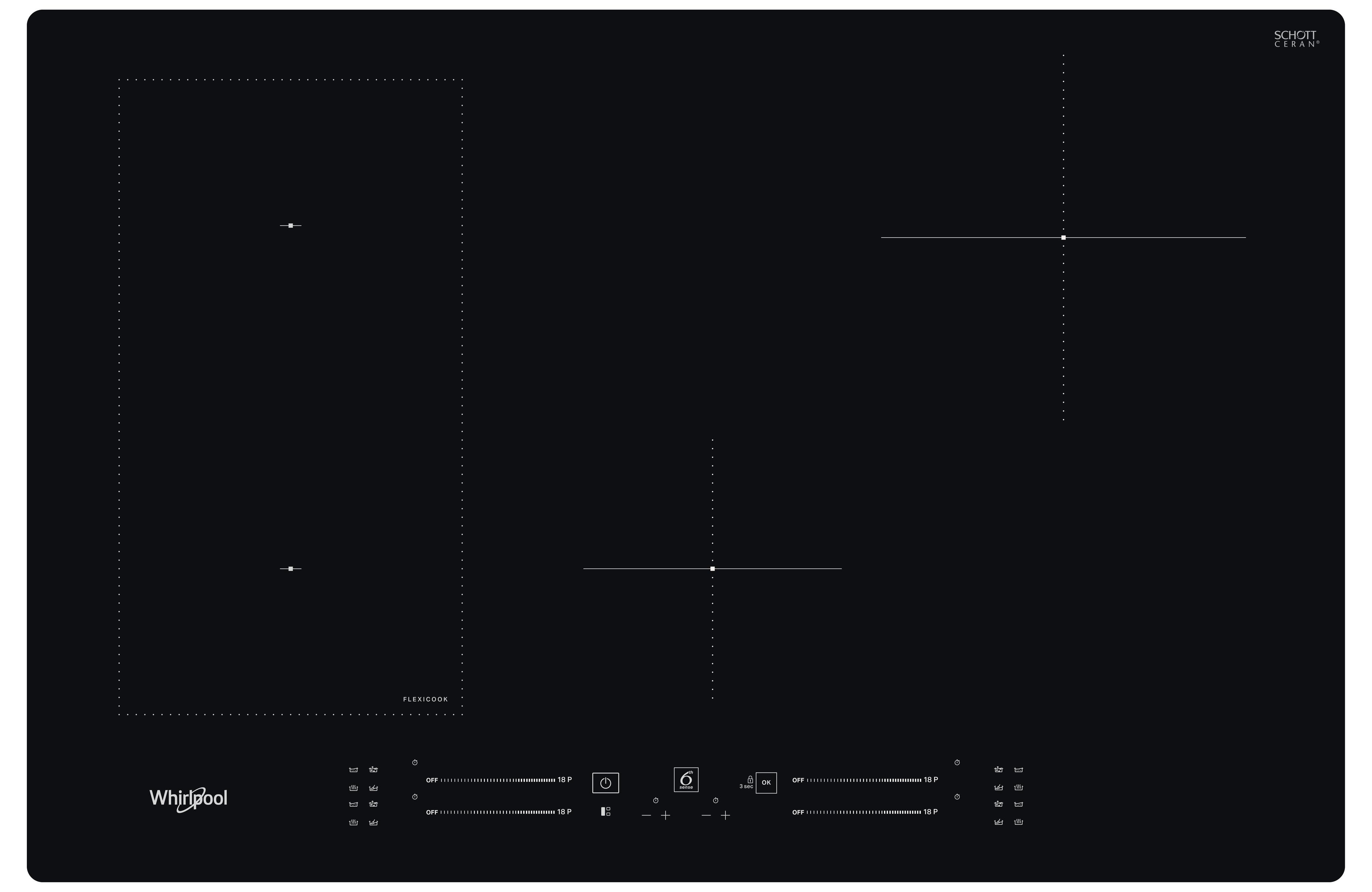 Whirlpool Varná doska WL S3777 NE Čierna Induction vitroceramic Frontal