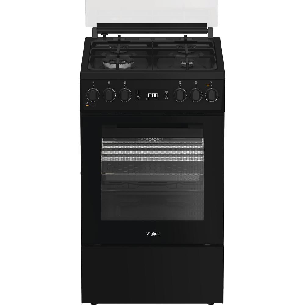 Whirlpool Viryklė W5G8LMSWTB Juoda Dujinė Frontal