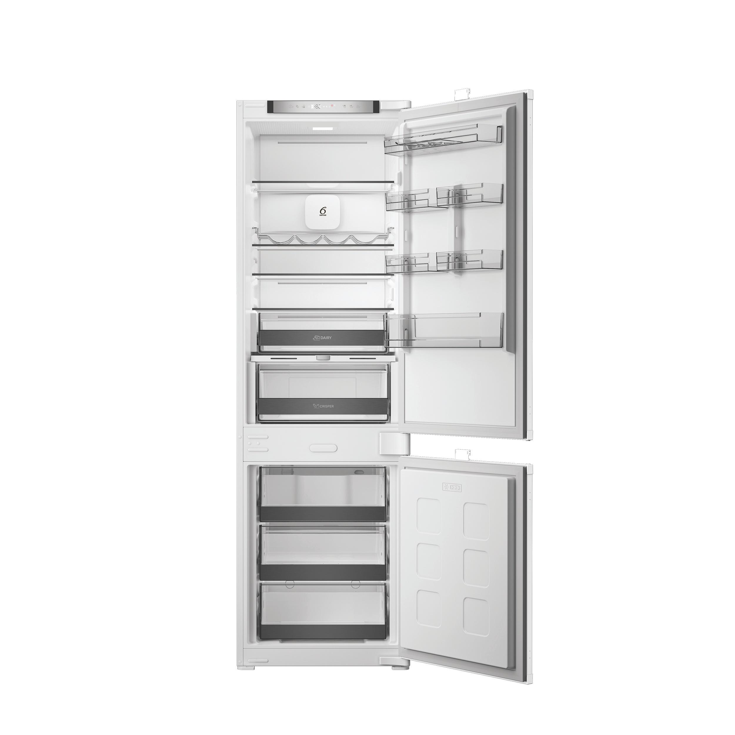 Whirlpool Racitor-congelator combinat Încorporabil WHK2 5294 B6E Zinc Metal 2 doors Frontal open