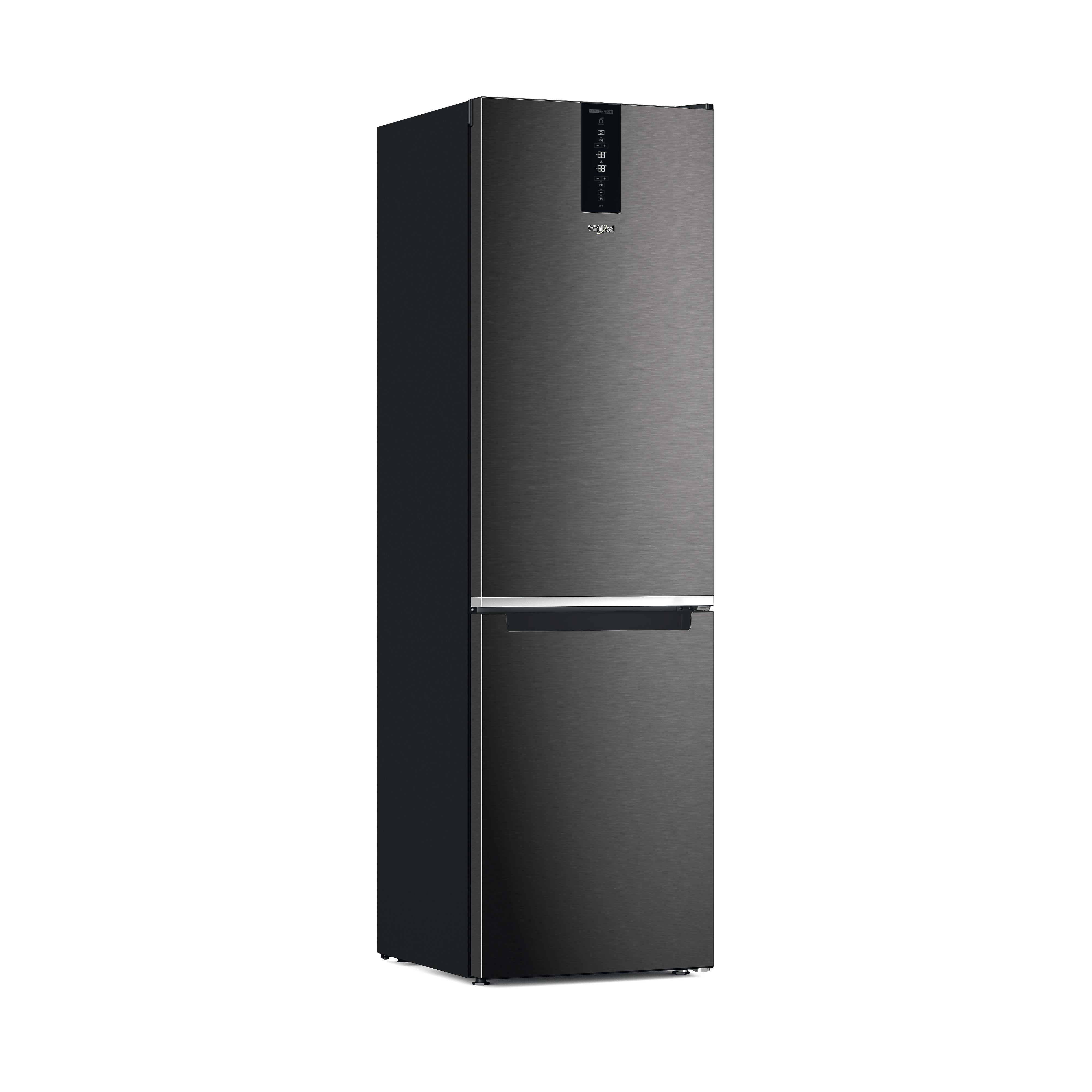 Whirlpool Kombinovaná chladnička s mrazničkou Volně stojící W7X 93T KS Černá/nerez 2 doors Perspective