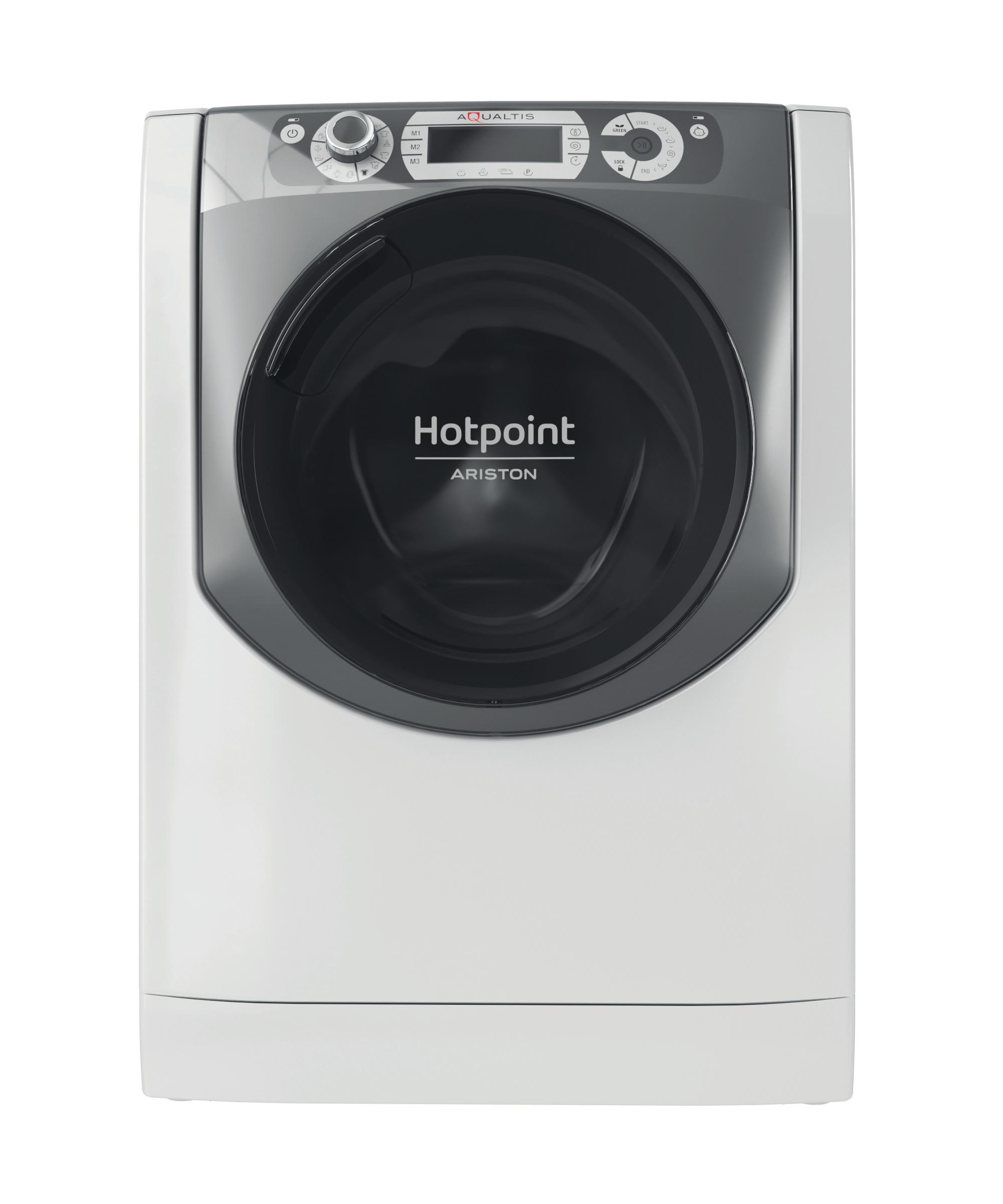 Hotpoint_Ariston Maşină de spălat rufe Neincorporabil AQS73D28S EU/B N Alb Încărcare frontală D Frontal