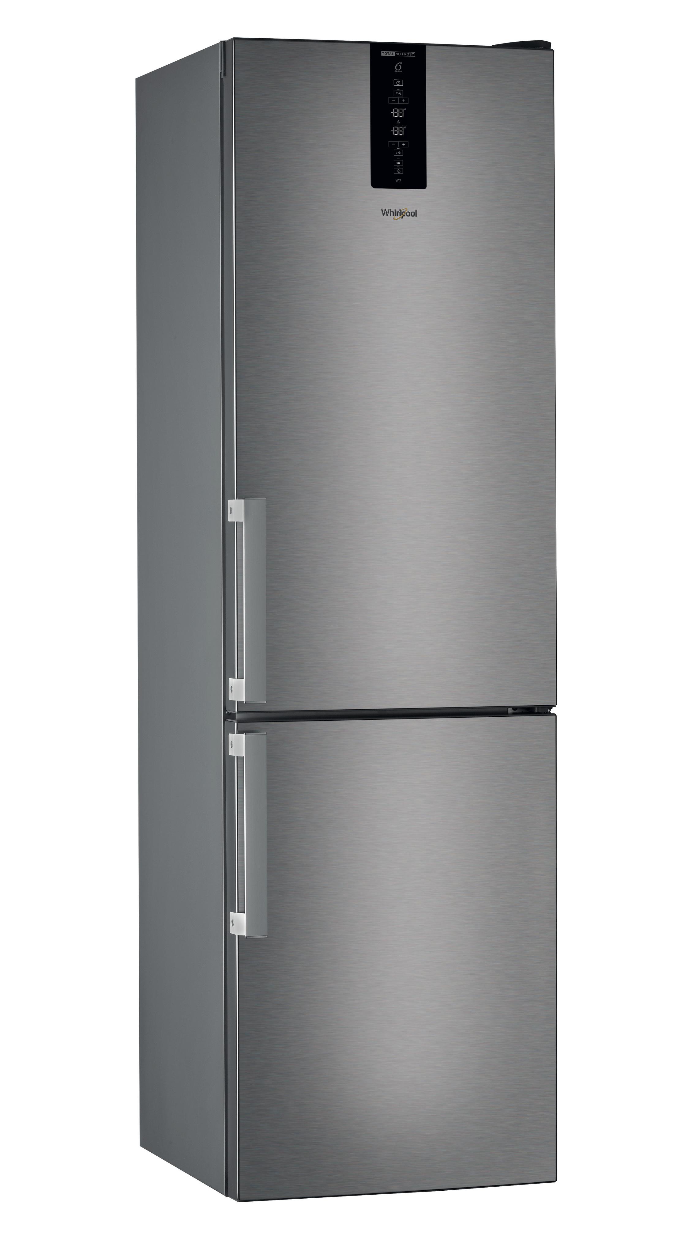 Whirlpool Kombinirani hladnjak Samostojeći W7 931T MX H Zrcalna/Inox 2 doors Perspective