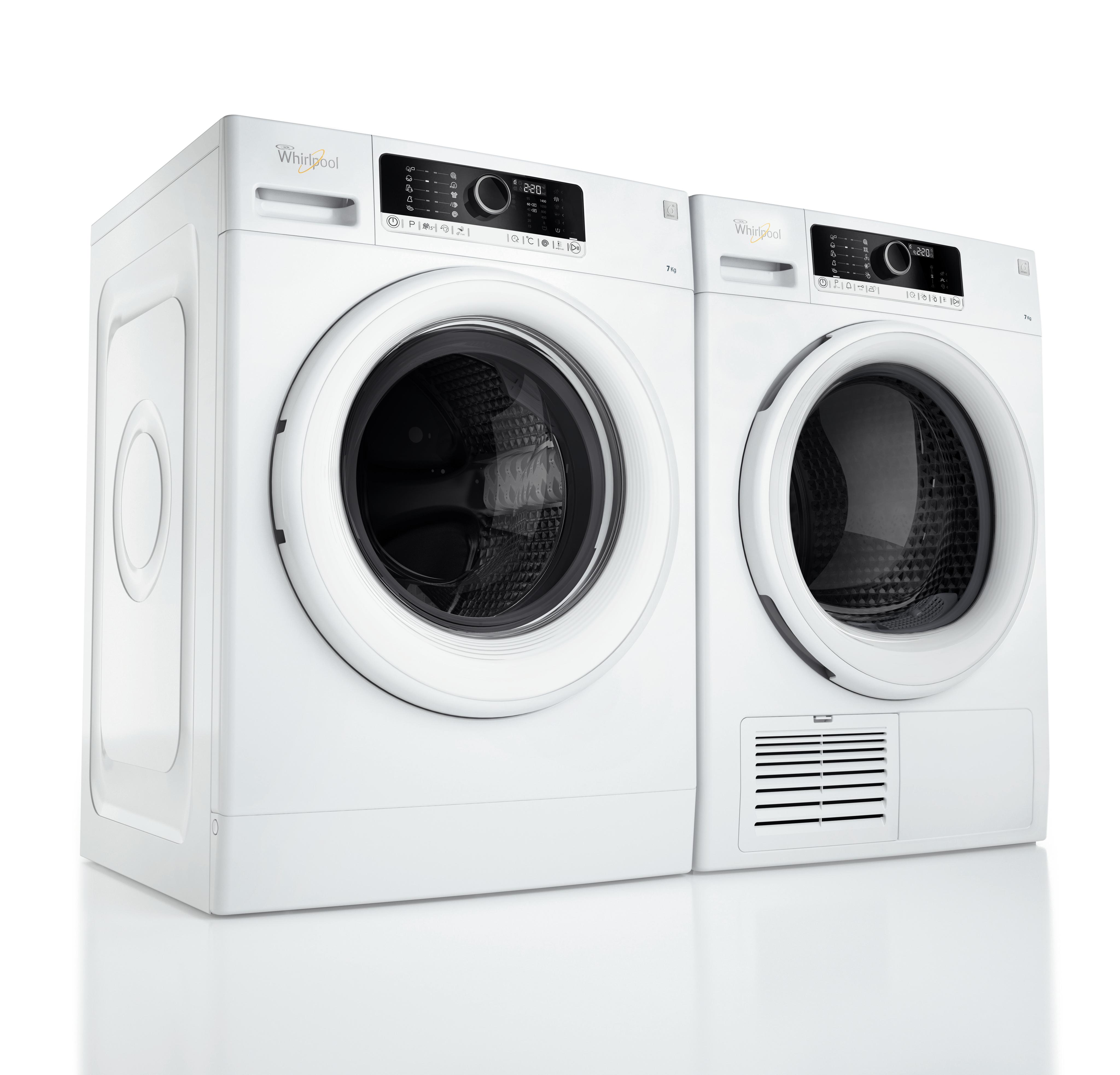 Whirlpool Maşină de spălat rufe Independent FSCR70211 Alb Încărcare frontală A+++ Perspective
