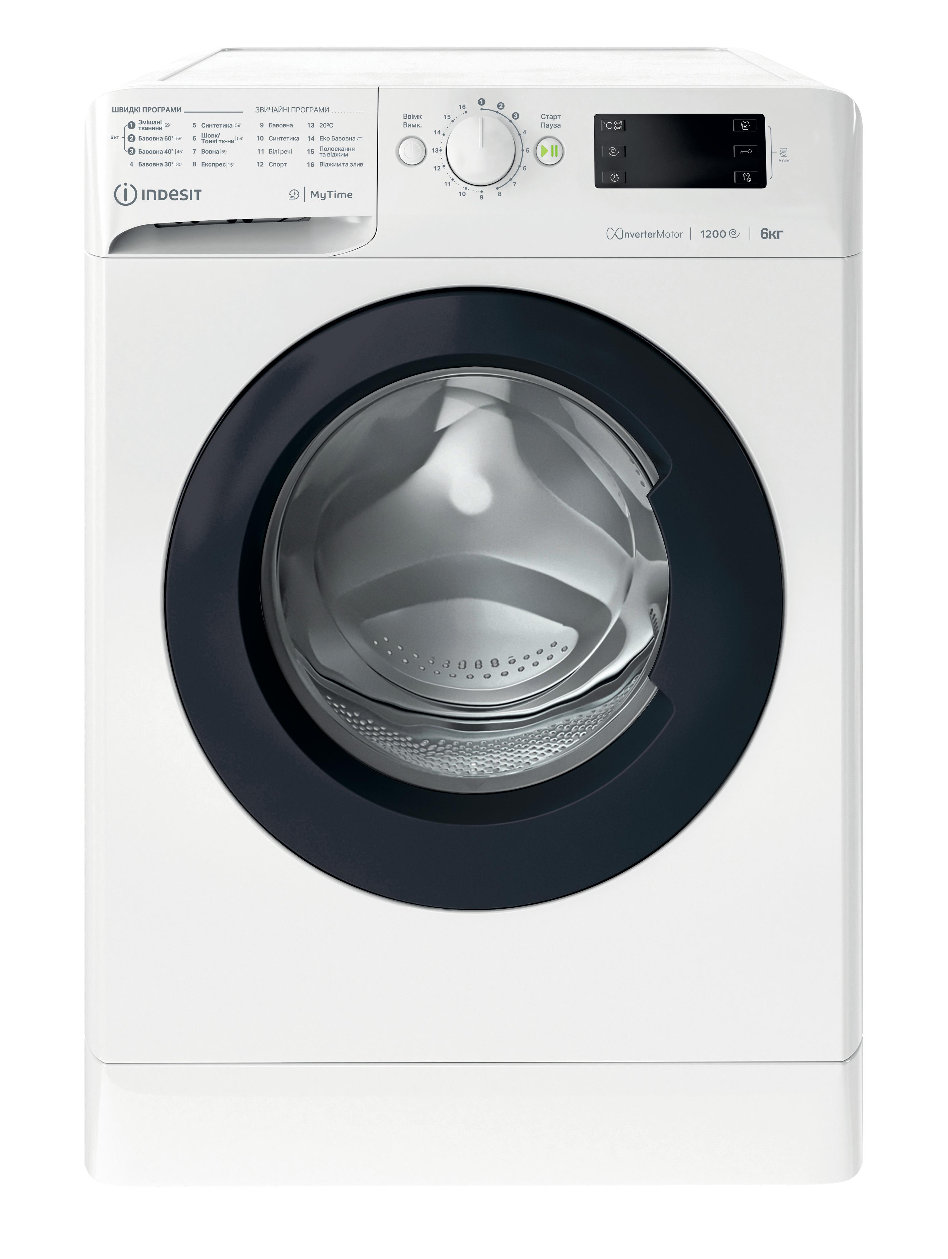 Indesit Пральна машина Соло OMTWSE 61293 WK UA Білий Front loader A+++ Frontal
