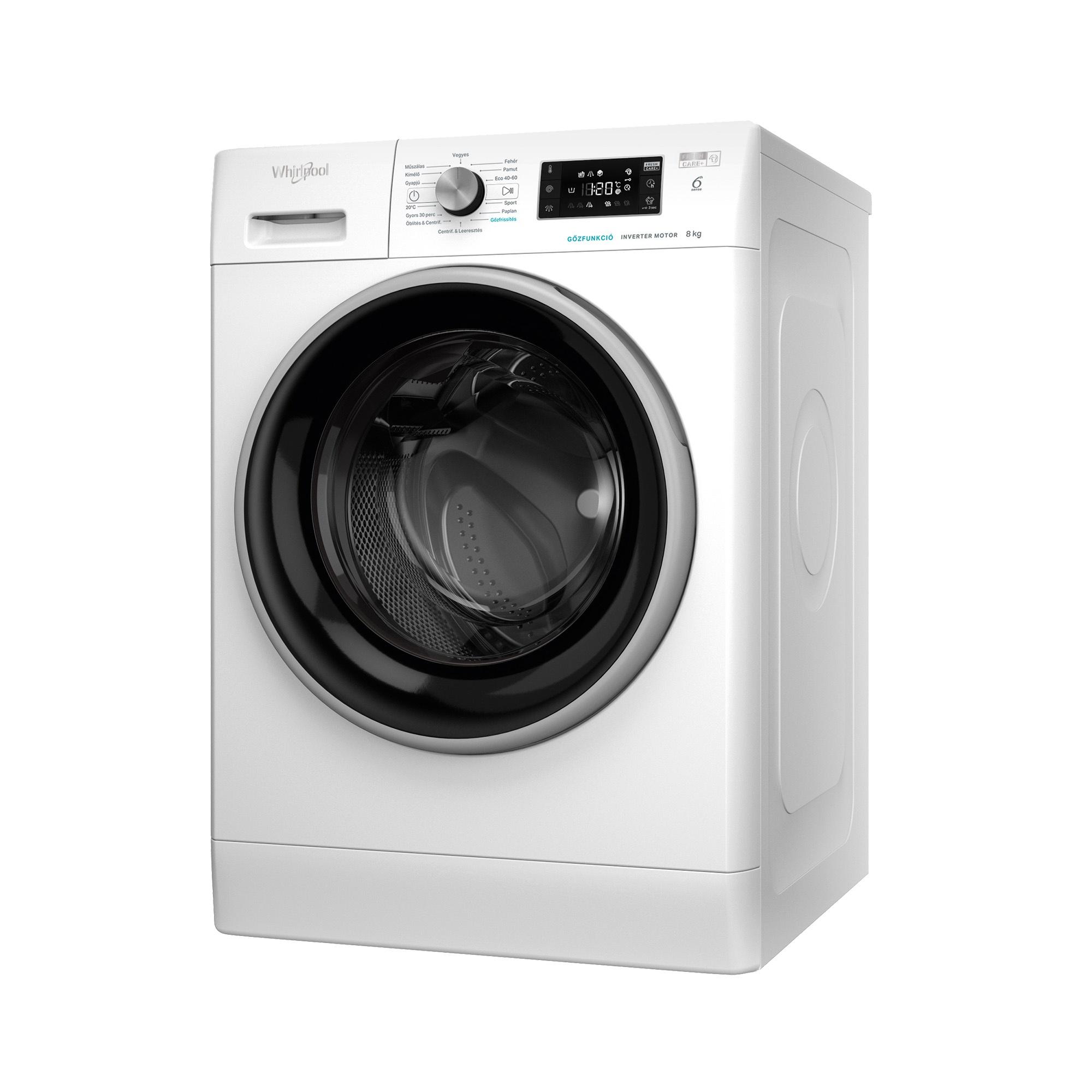 Whirlpool Mosógép Szabadonálló FFB 8489 BV HU Fehér Elöltöltős A Perspective