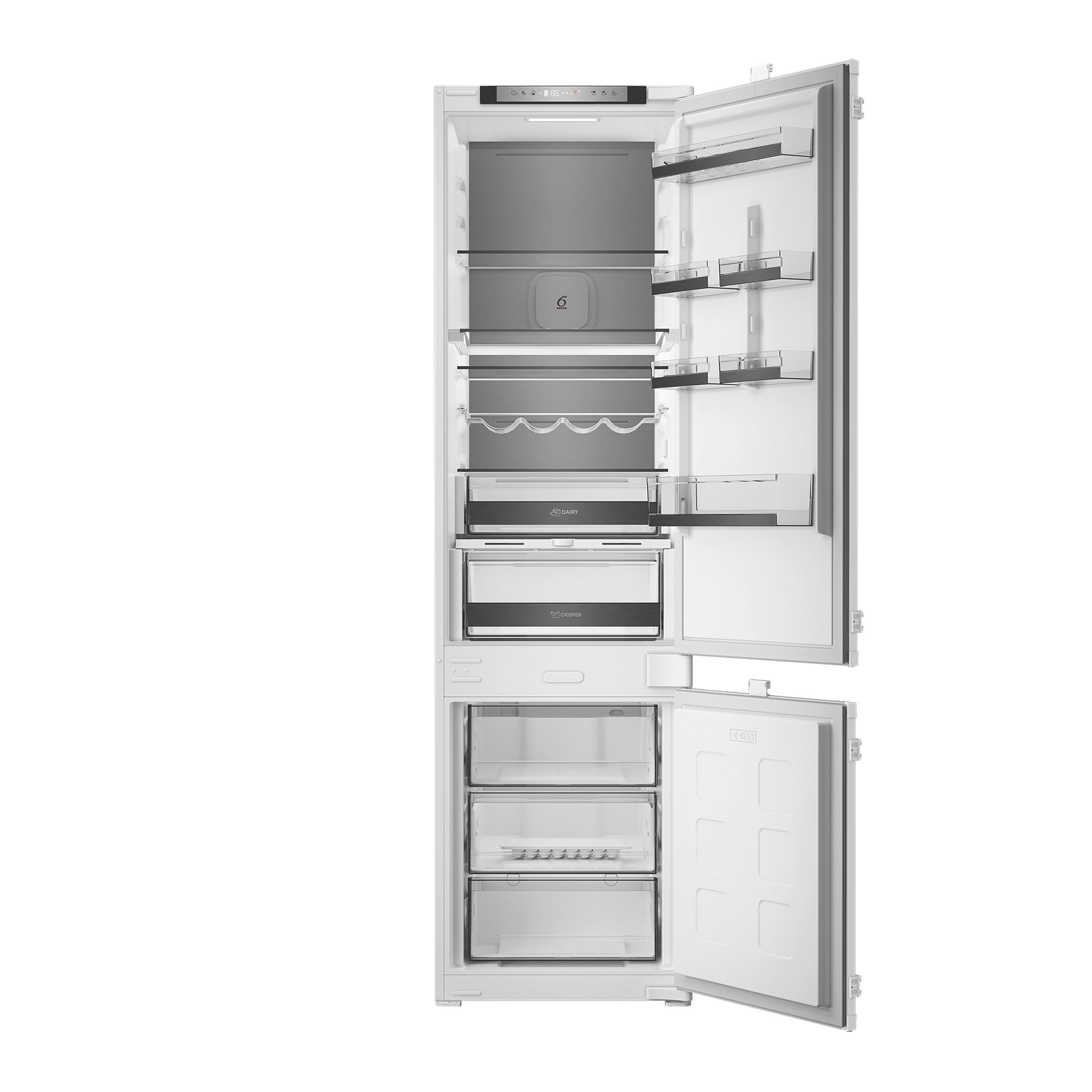 Whirlpool Kombinovaná chladnička s mrazničkou Vstavané WHK2 5323 B5E2 Zinc Metal 2 doors Frontal open