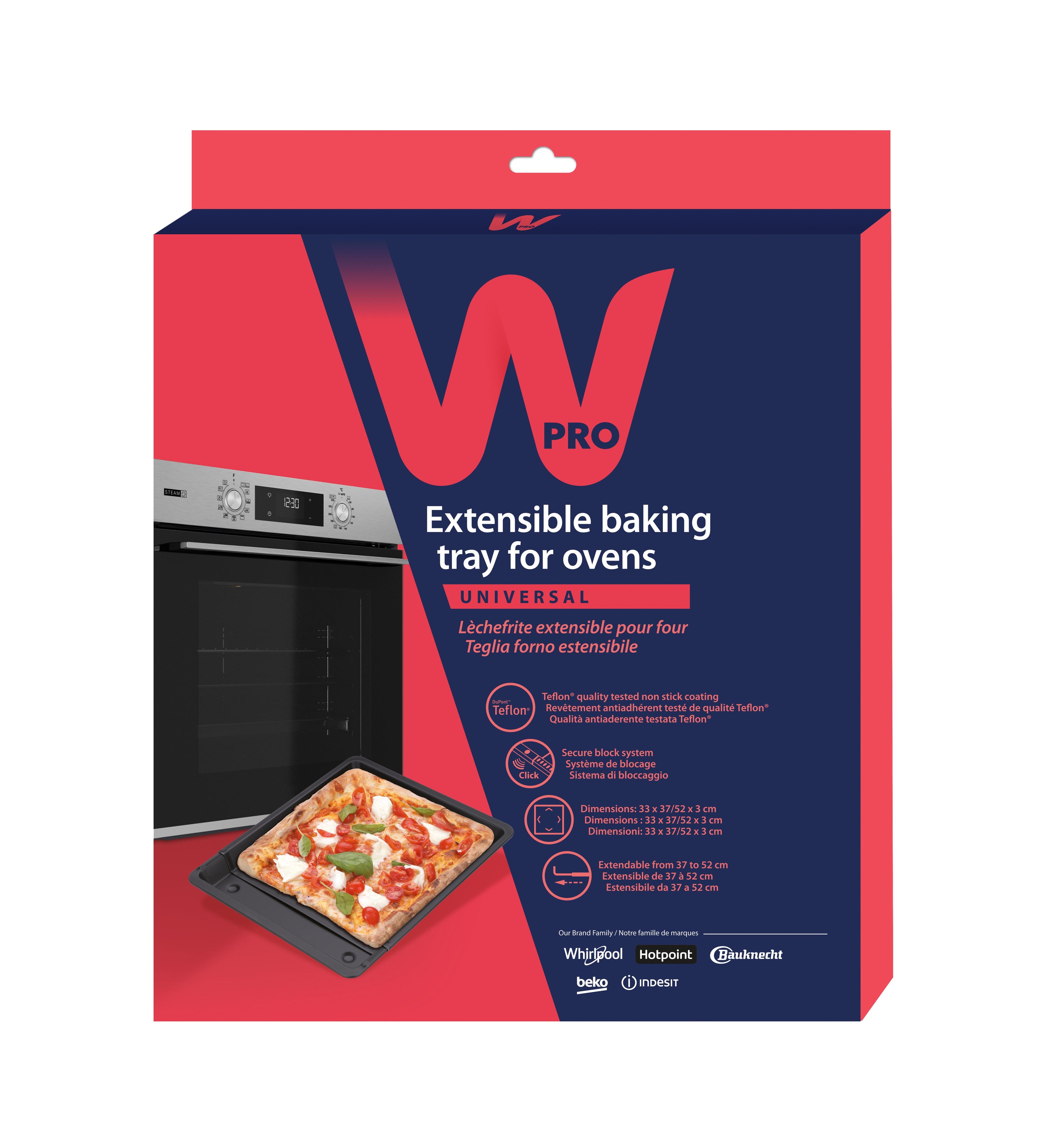 Universele bakplaat - verlengbaar - 33 x 37/52 x 3 cm