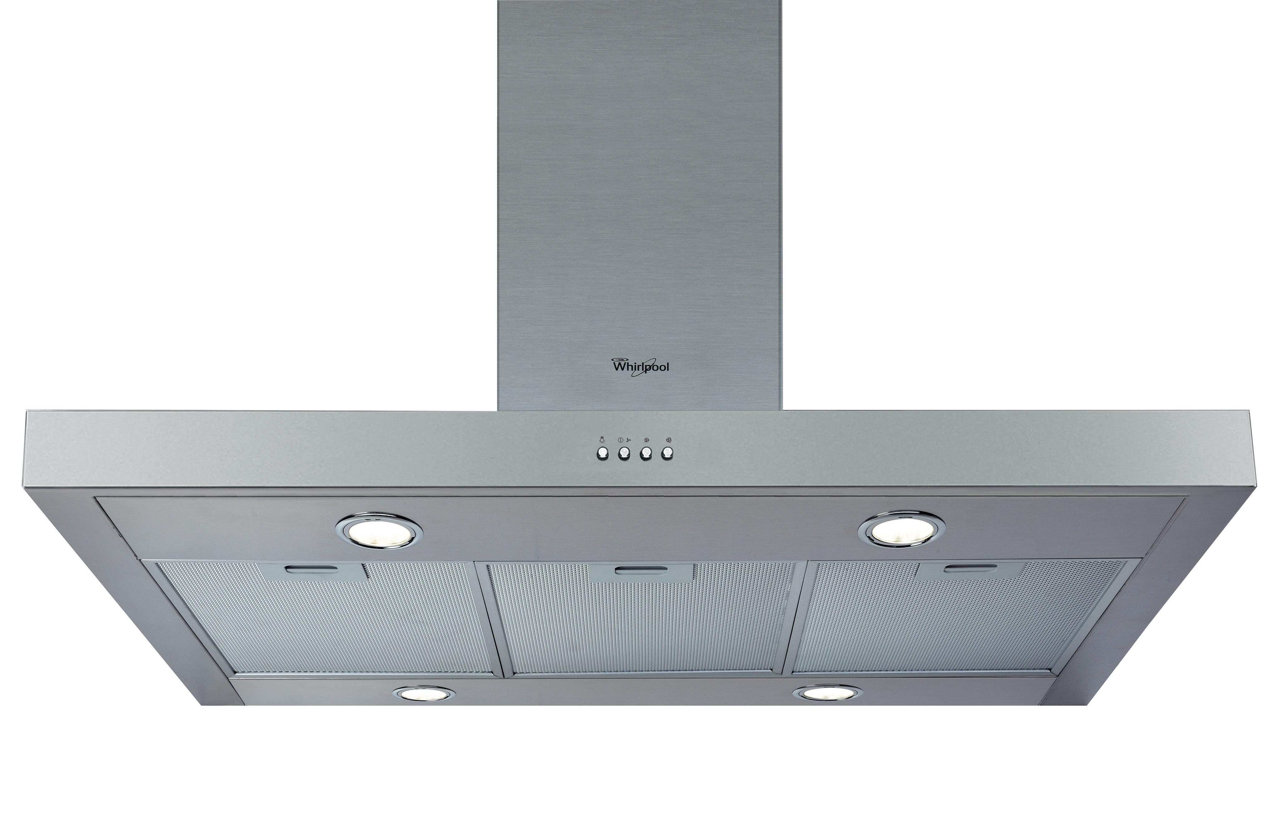 Whirlpool Hotte Encastrable WIB93LMX Inox Island/Ceilling Mécanique Frontal